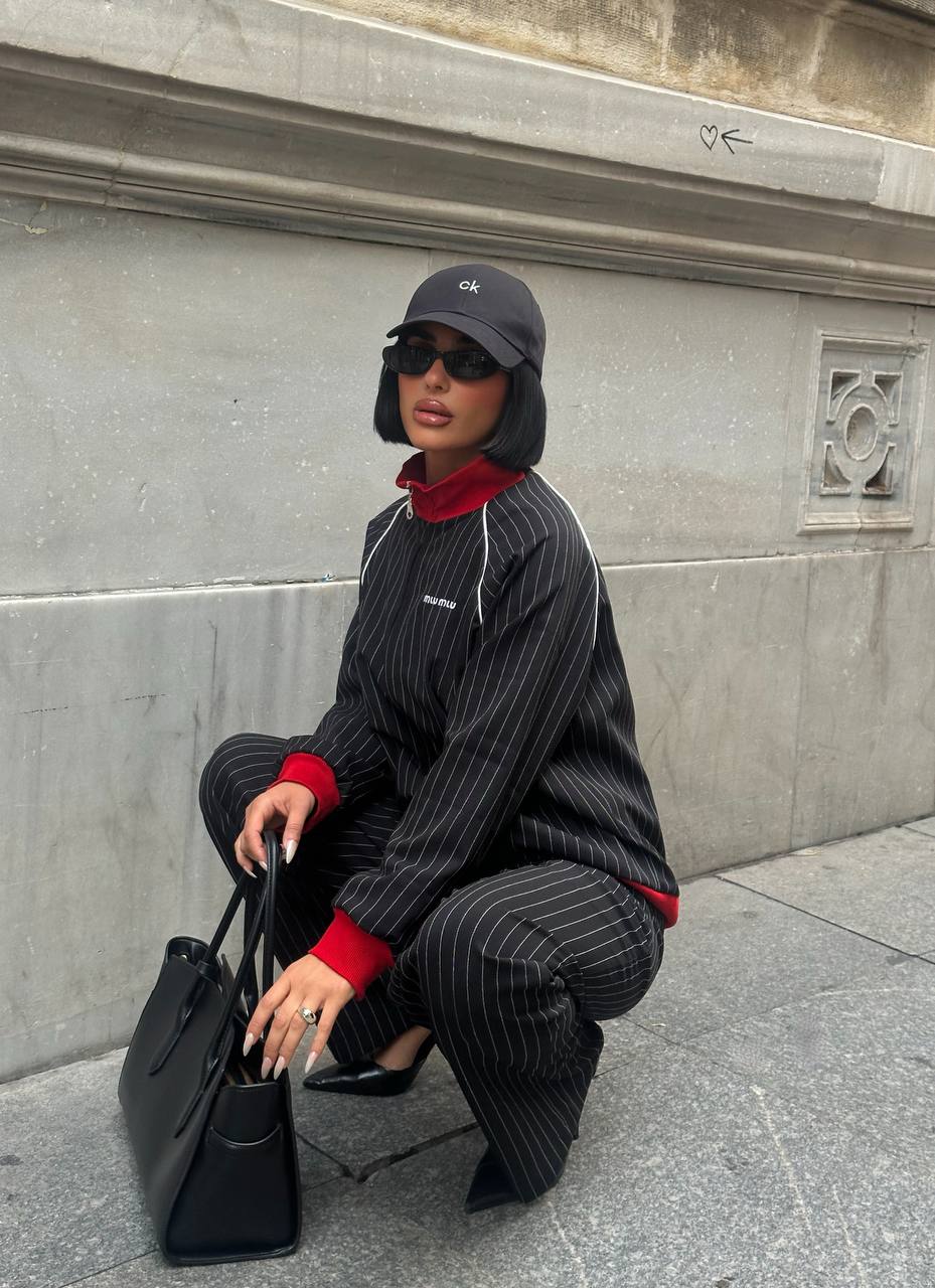 Çizgi Desenli Tarz Takım