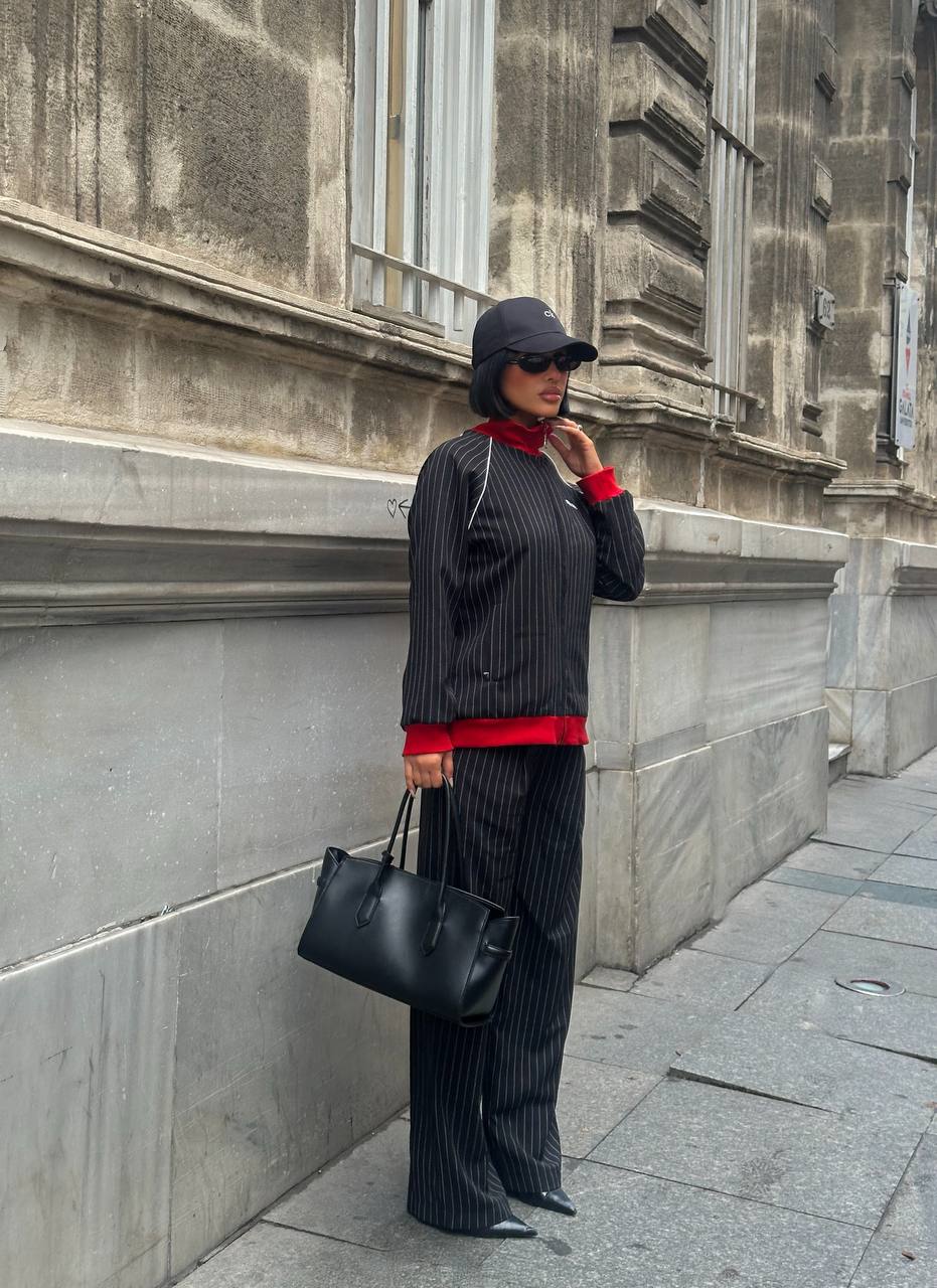 Çizgi Desenli Tarz Takım