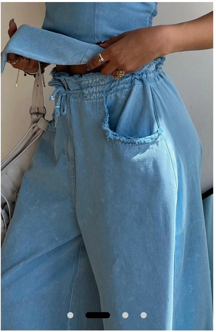 Kot Yıkamalı Denim Pantolon