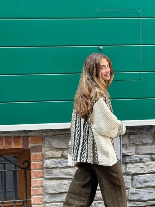 Vintage Desenli Hırka