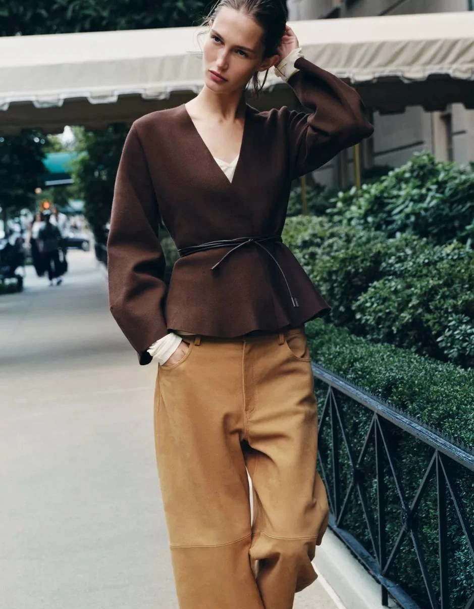 Zara Kemerli Triko Hırka