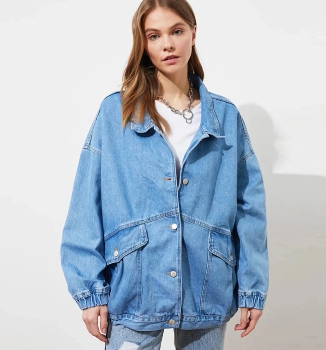 Denim oversize ceket
