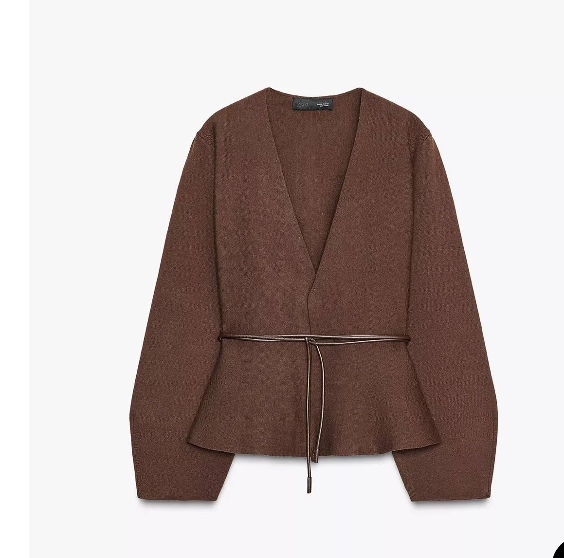 Zara Kemerli Triko Hırka