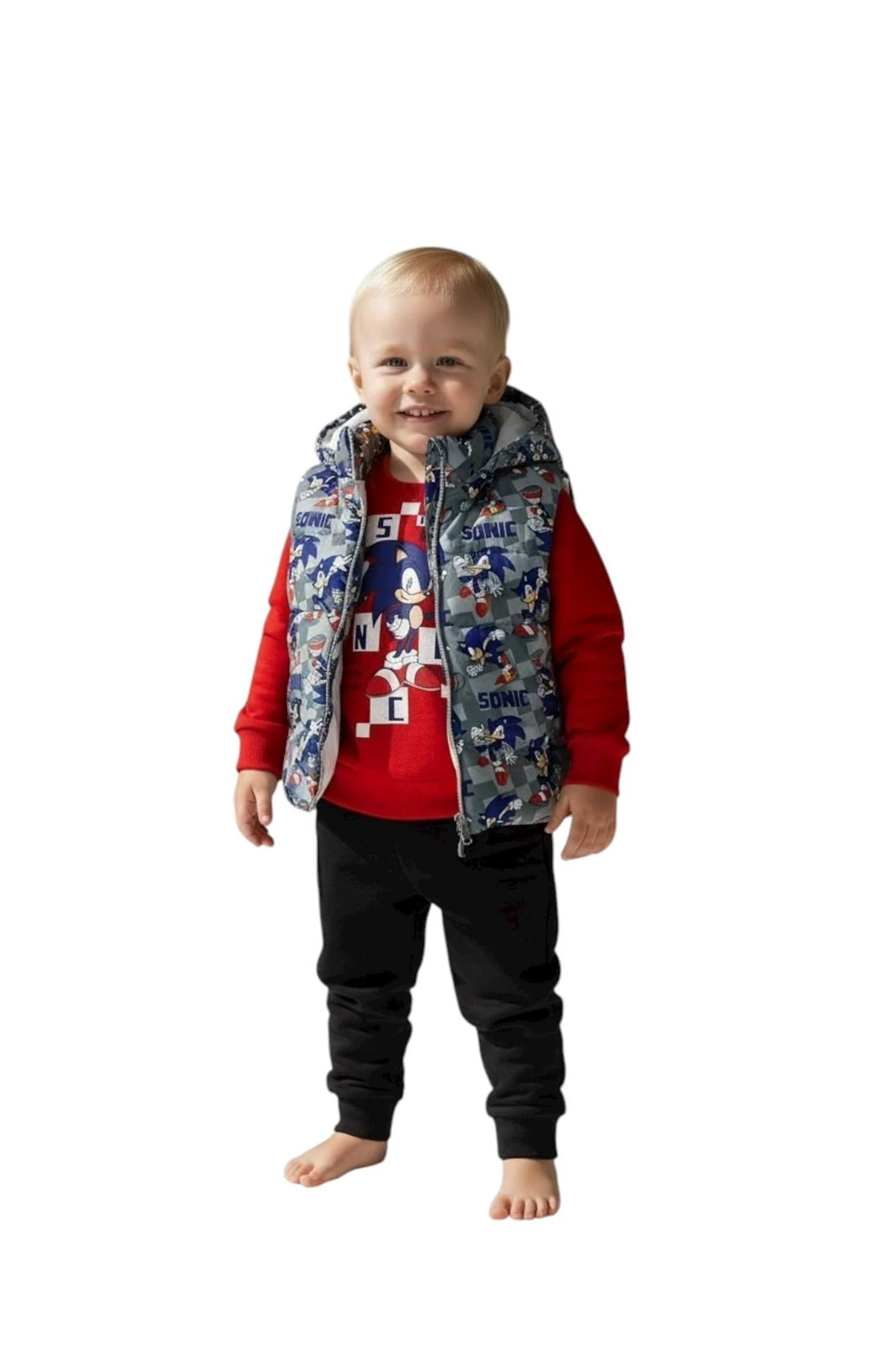 SONİC YELEKLİ 3'LÜ TAKIM - Kırmızı