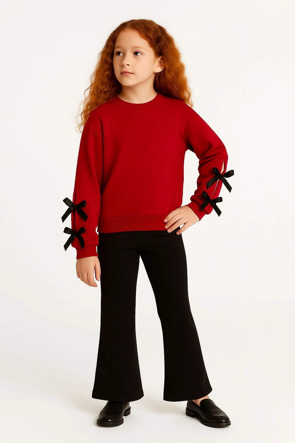 KIZ ÇOCUK KOLLARI FİYONKLU TAYTLI TAKIM 