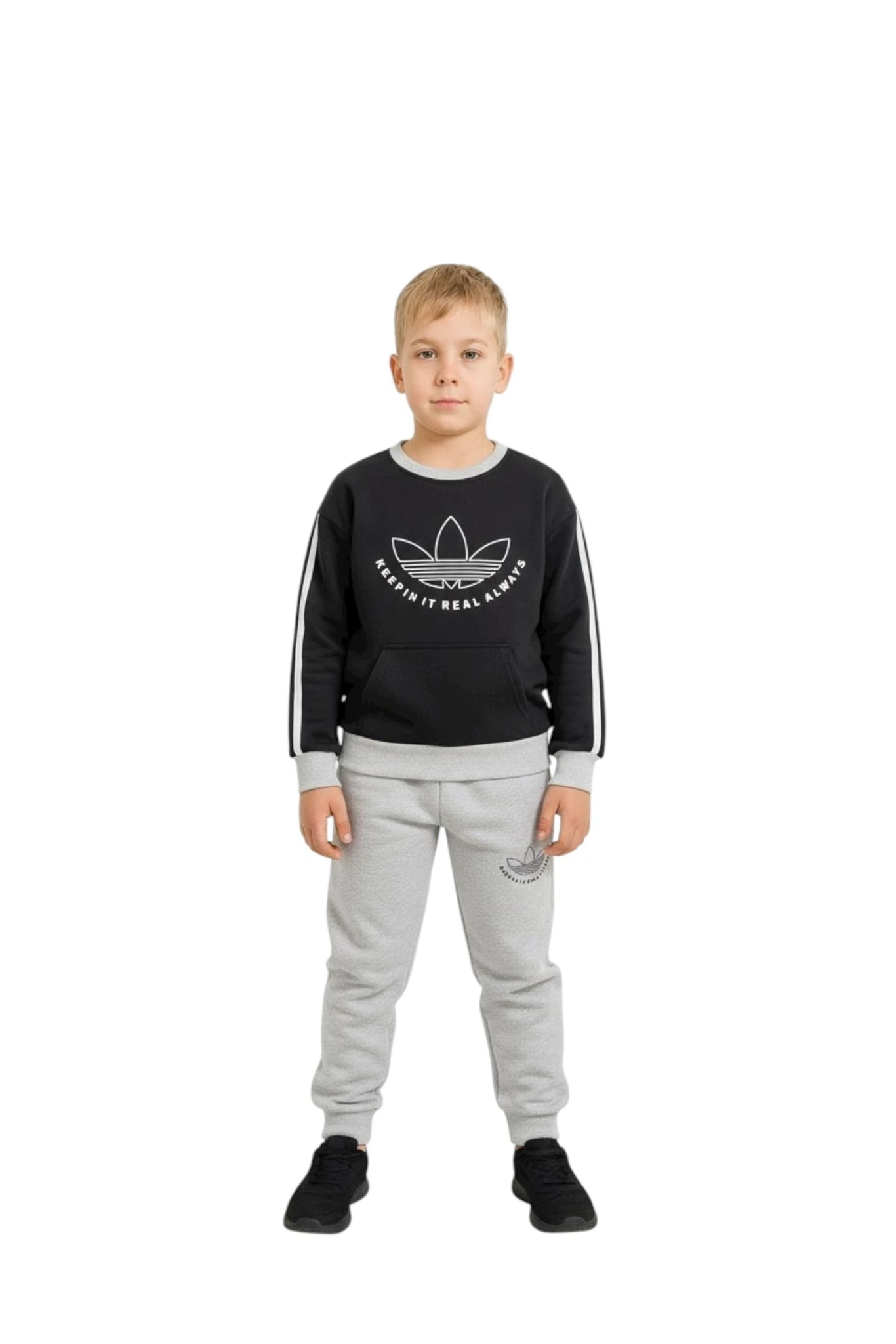 ADİDAS BASKILI ERKEK TAKIM - Siyah