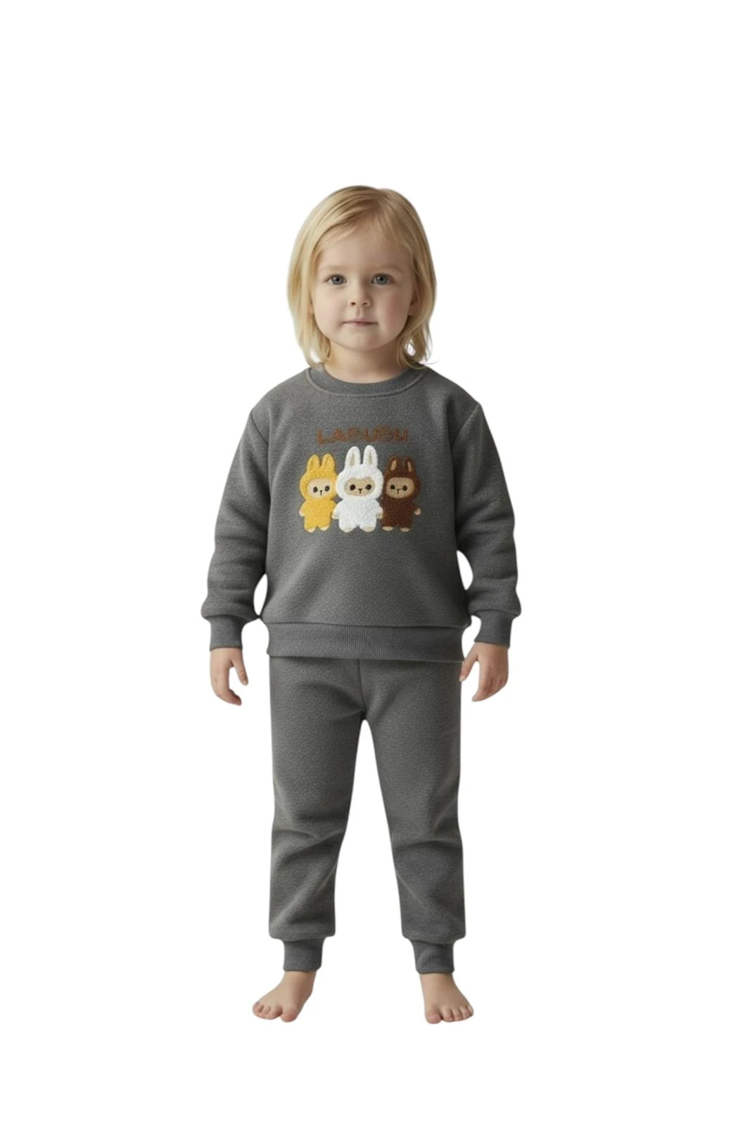 LABUBU UNİSEX TAKIM - KOYU GRİ