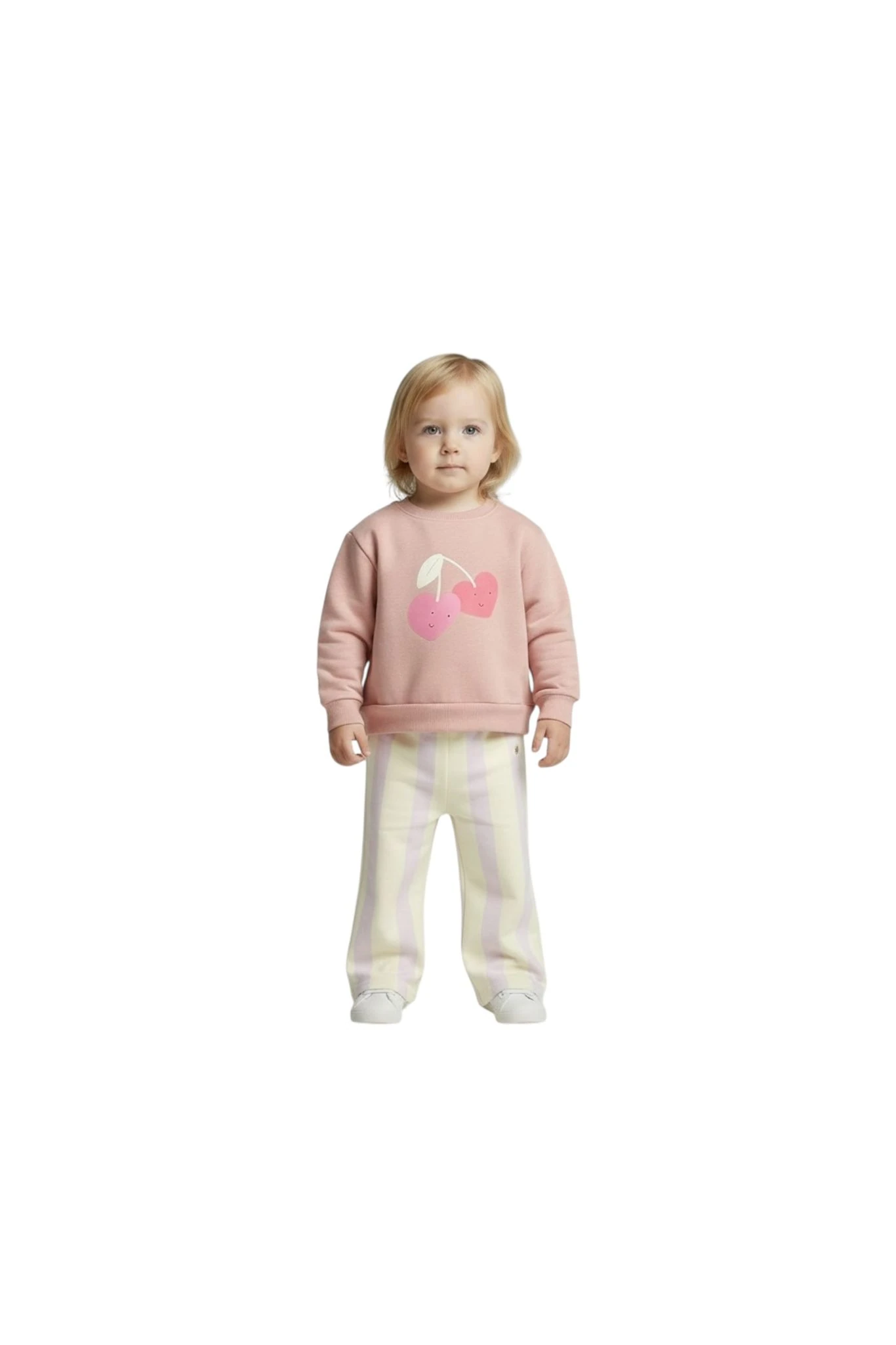 KİRAZ DETAYLI TAKIM  - Krem