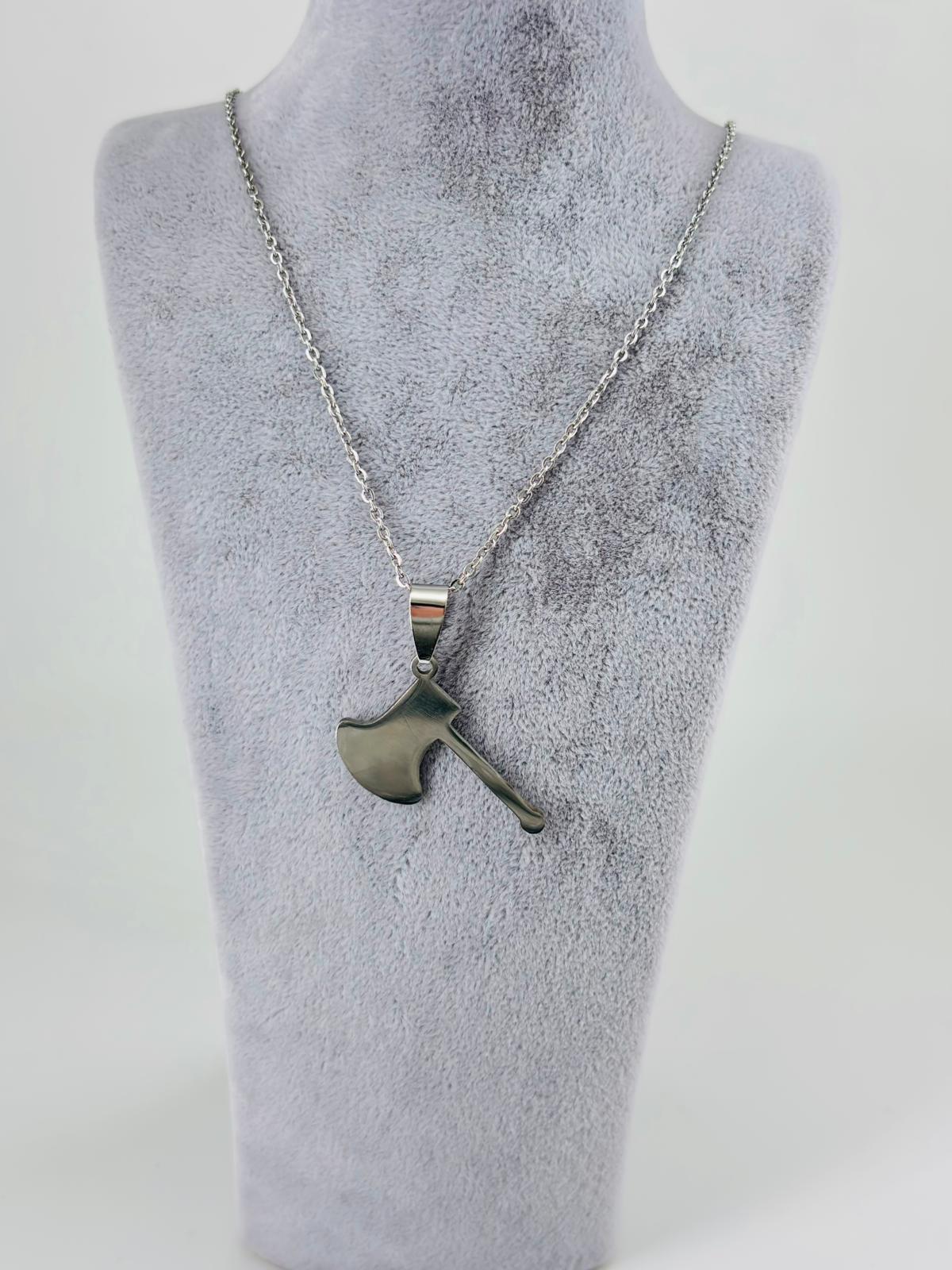 BALTA FİGÜRÜ ÇELİK ERKEK KOLYE 