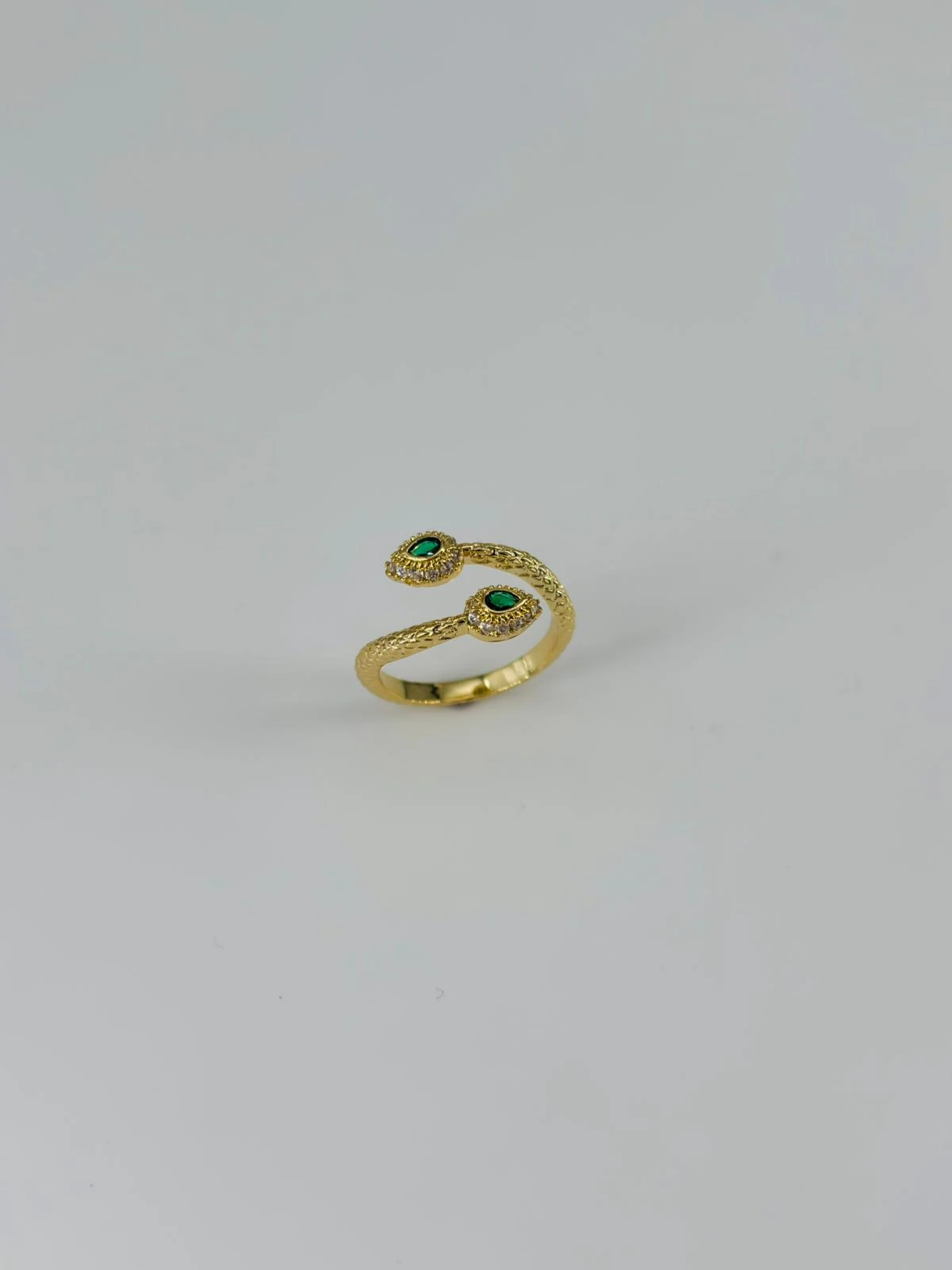 14 K GOLD KAPLAMA ZİRKON TAŞLI YÜZÜK 