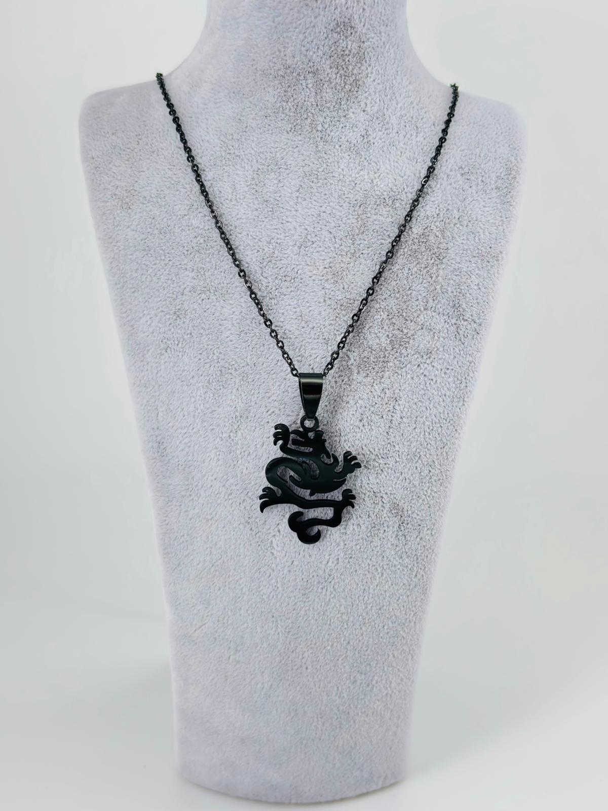 EJDERHA FİGÜRÜ ÇELİK ERKEK KOLYE 