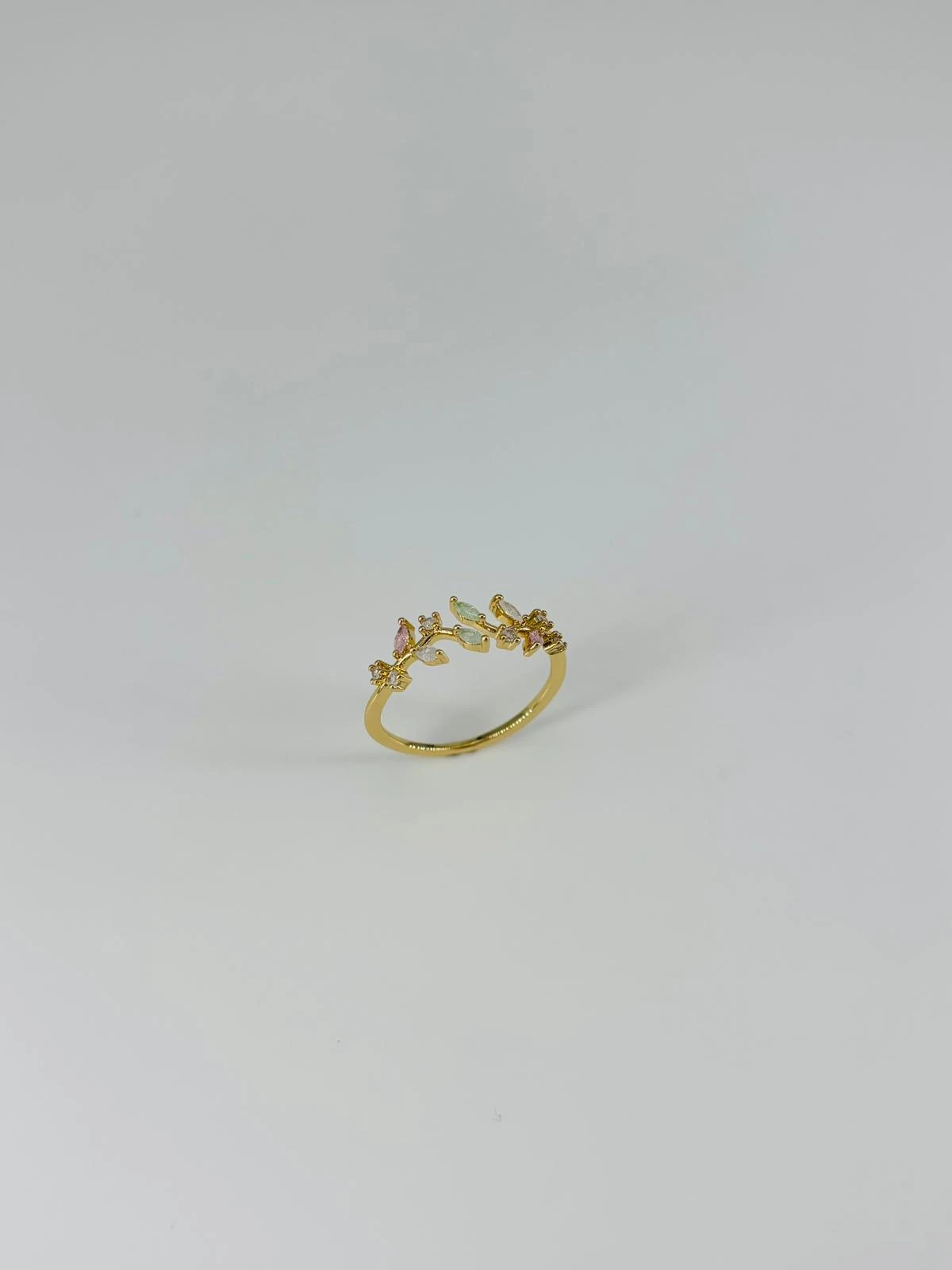 14 K GOLD KAPLAMA ZİRKON TAŞLI YÜZÜK 