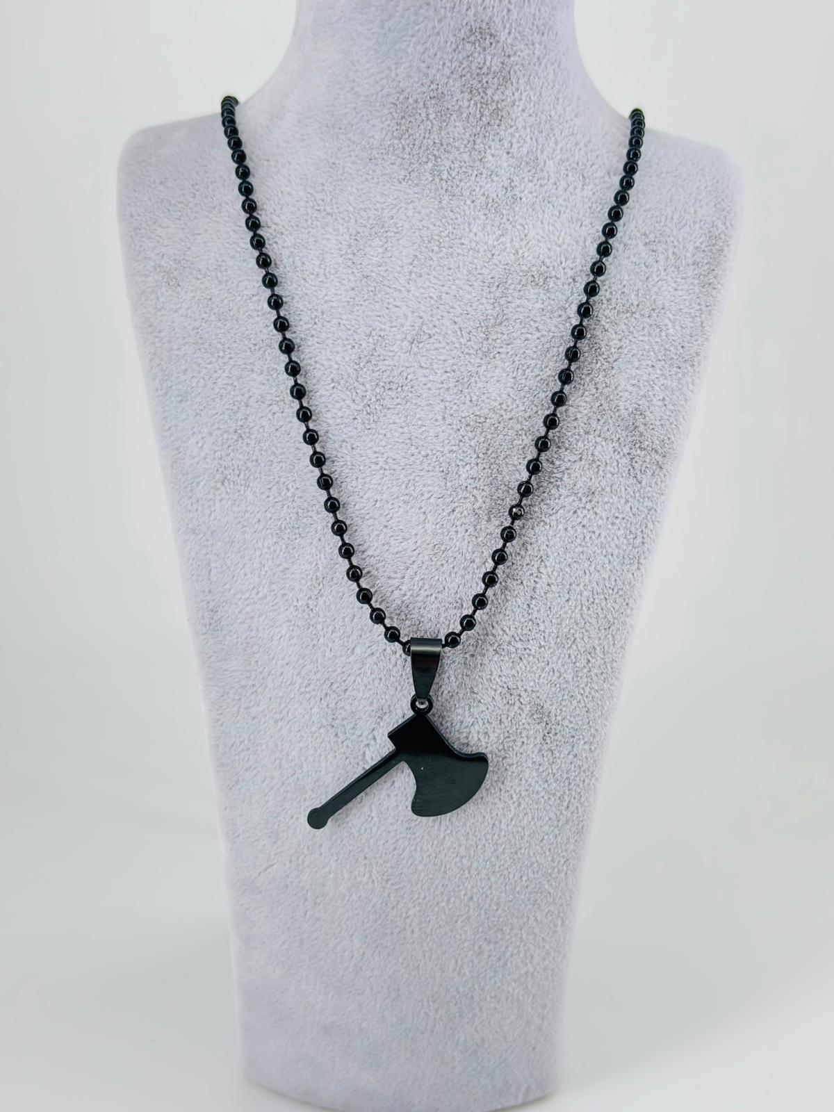 BALTA FİGÜRÜ ÇELİK ERKEK KOLYE 