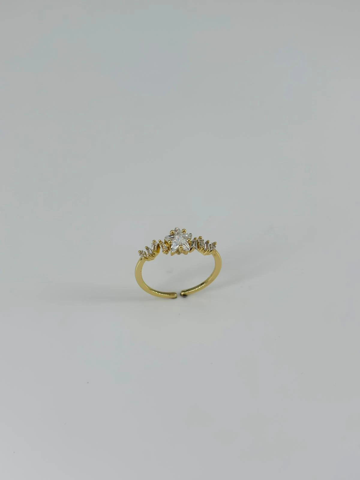 14 K GOLD KAPLAMA YZİRKON TAŞLI YÜZÜK 