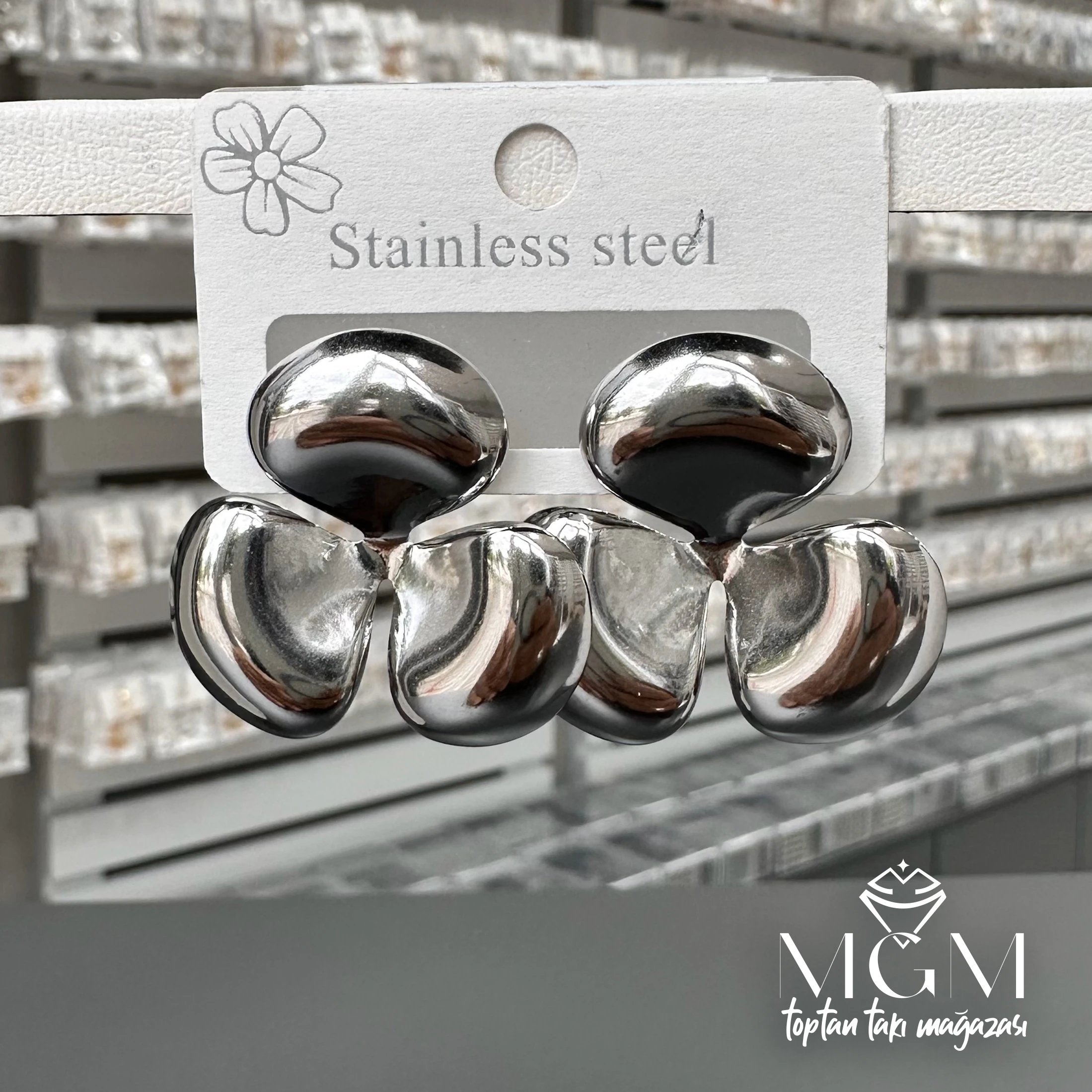 TAŞSIZ RODYUM KAPLAMALI KÜPE