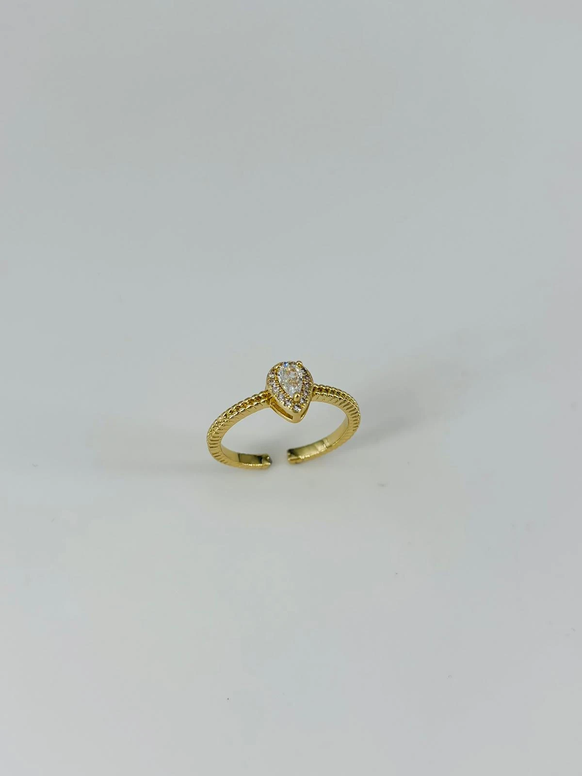 14 K GOLD KAPLAMA ZİRKON TAŞLI YÜZÜK 