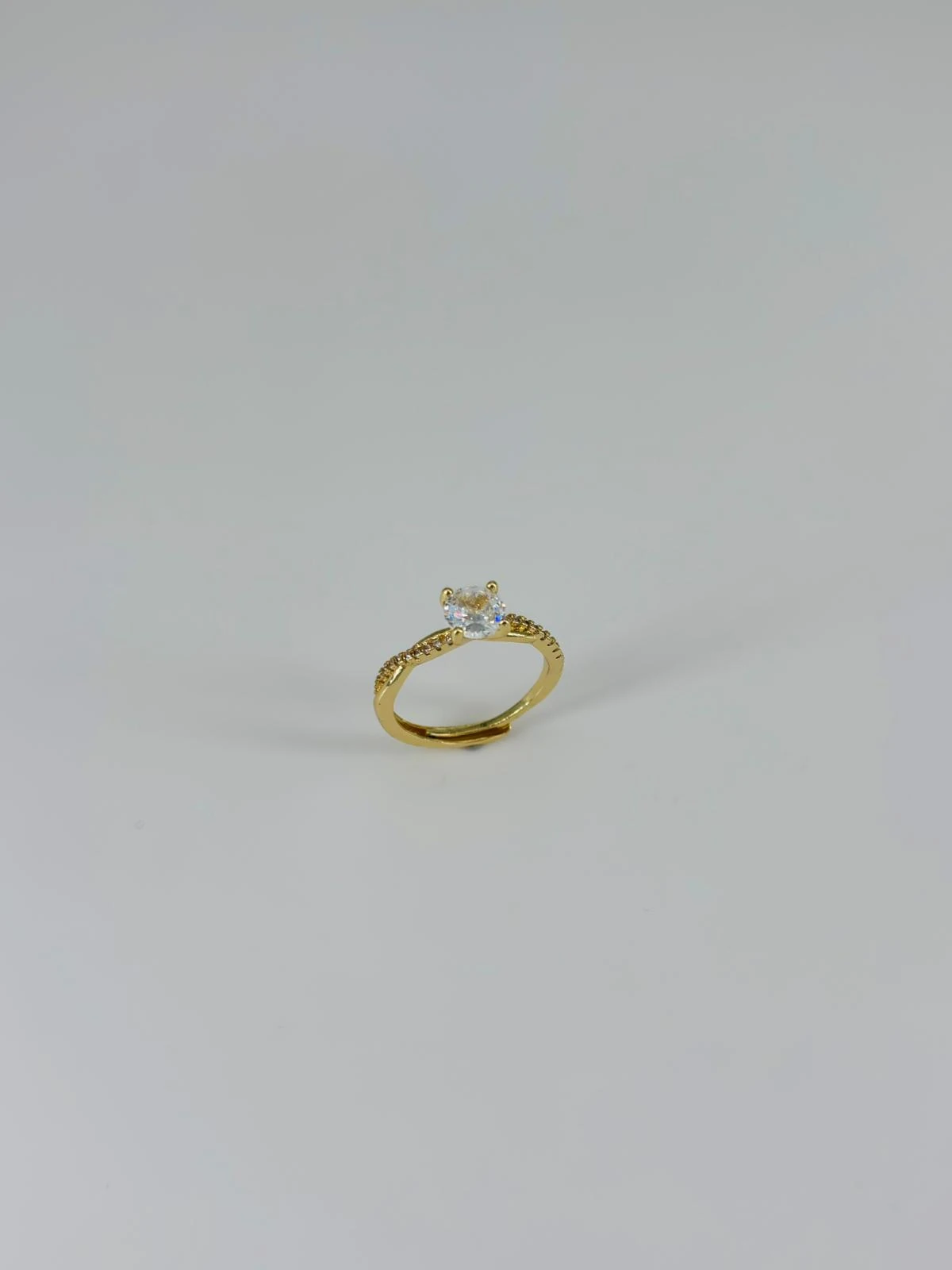 14 K GOLD KAPLAMA ZİRKON TAŞLI YÜZÜK 