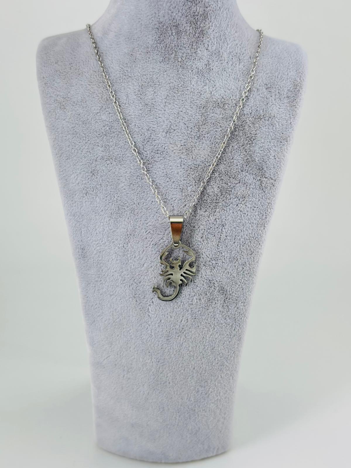 AKREP FİGÜRÜ ÇELİK ERKEK KOLYE 