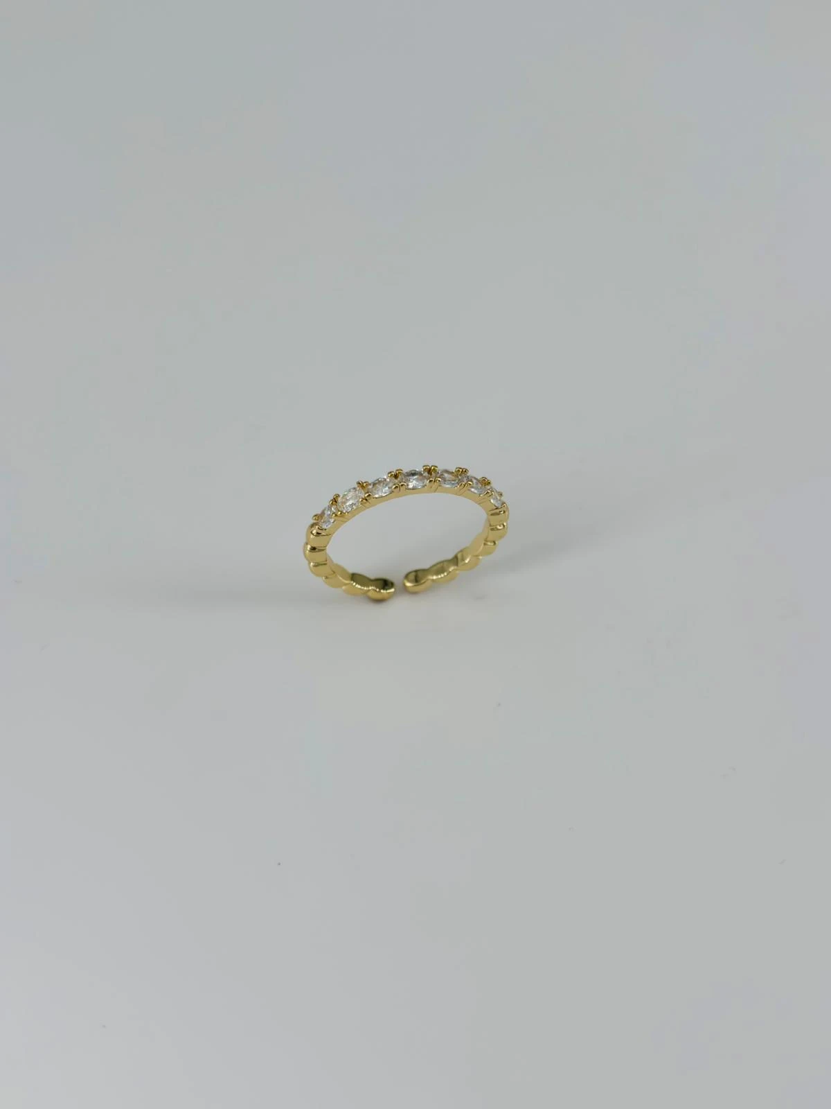 14 K GOLD KAPLAMA ZİRKON TAŞLI YÜZÜK 