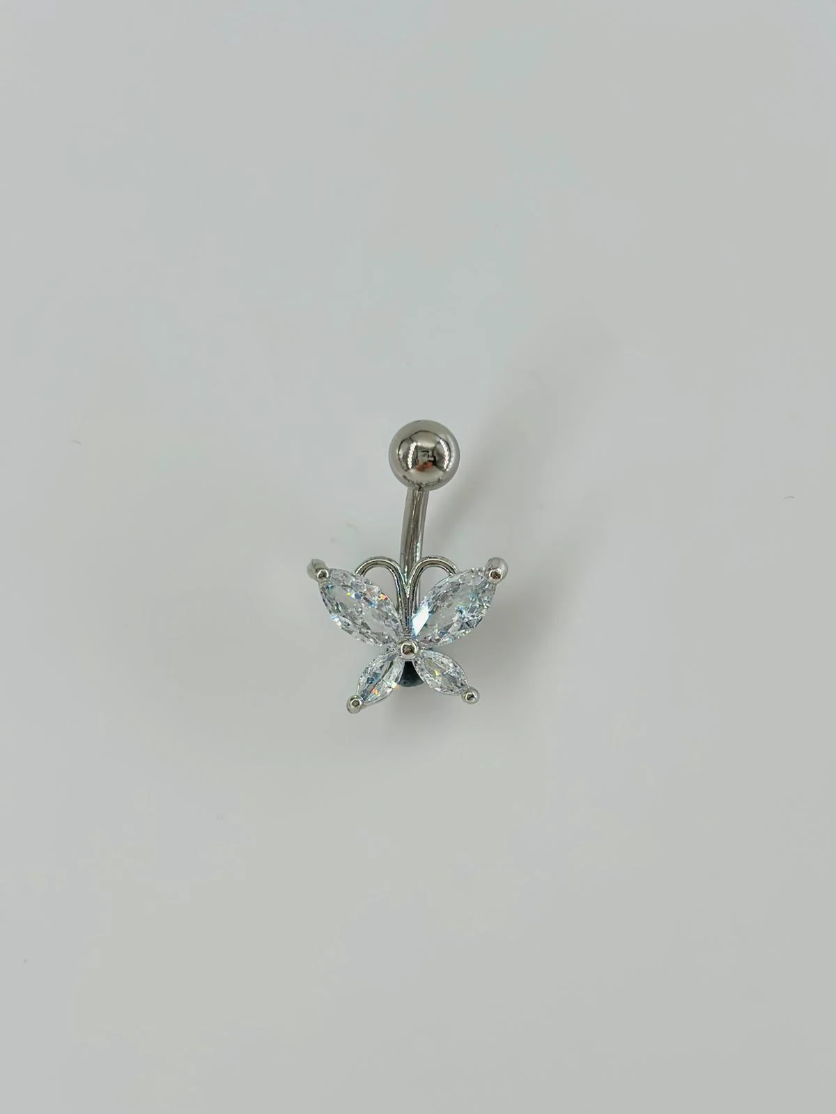 KELEBEK DETAYLI GÖBEK PİERCİNG 