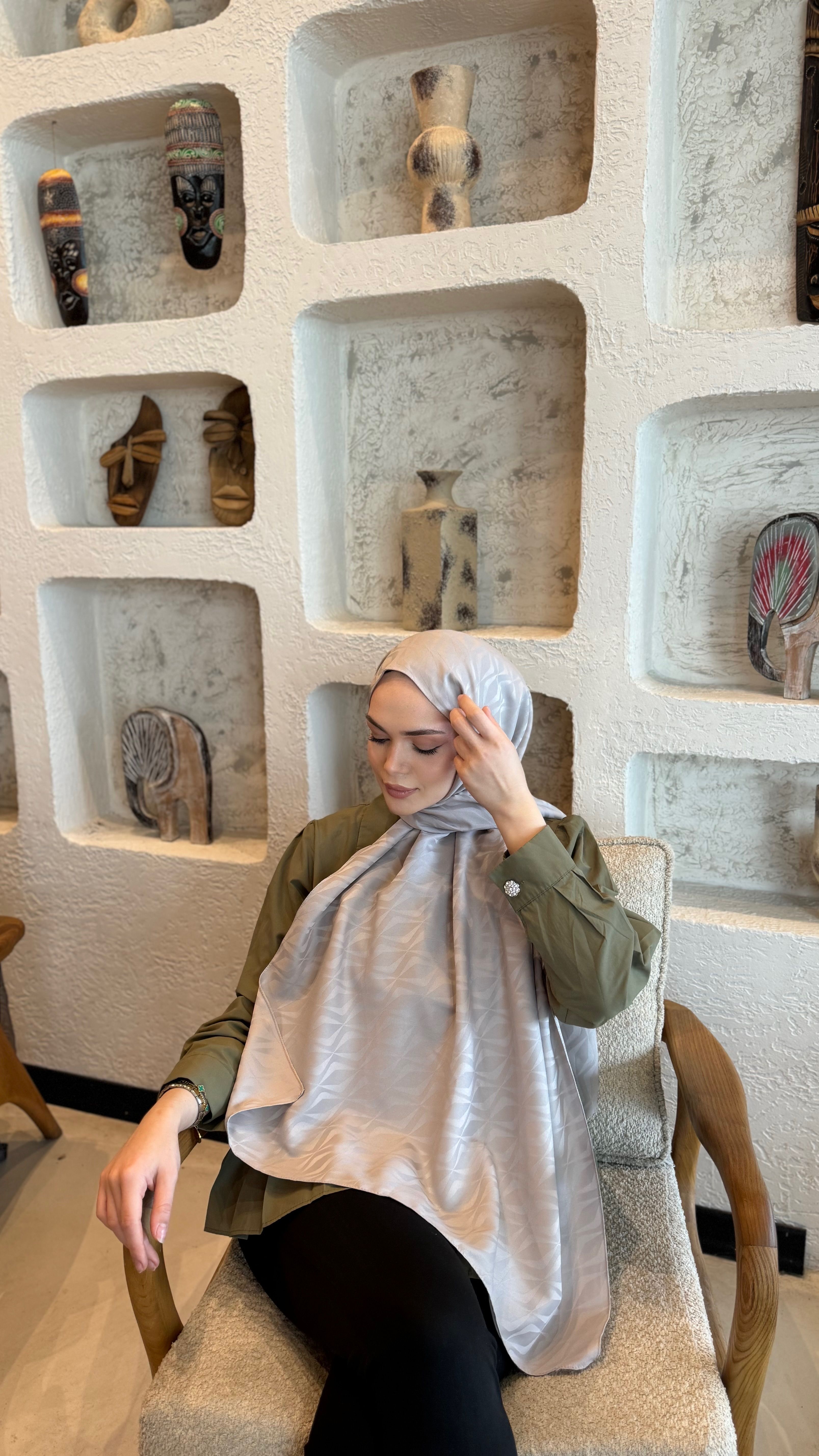 Taş Nora İpeksi İtalyan Jakar Şal