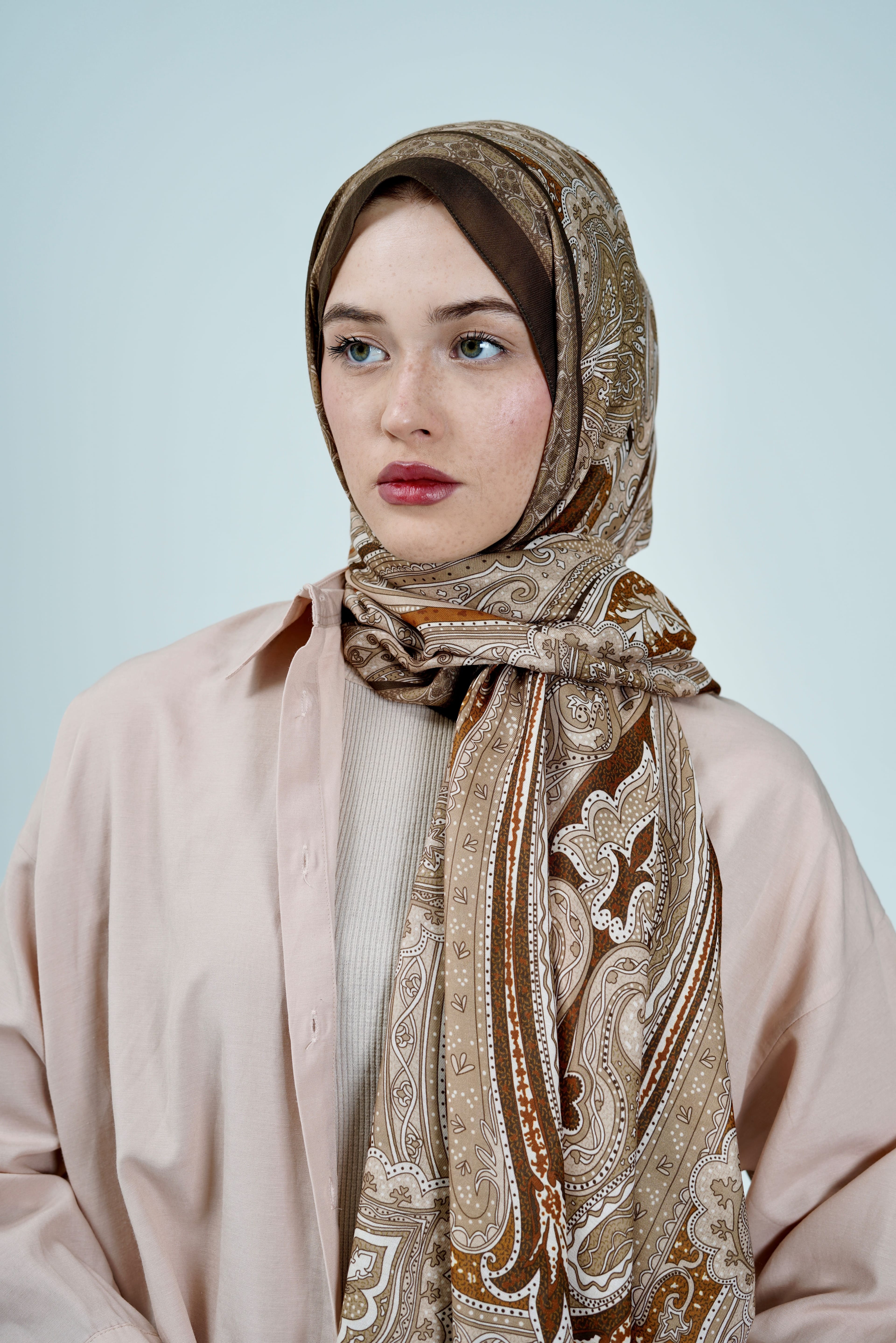 Etnik Desen Şal  - Kumtaşı Zarafeti