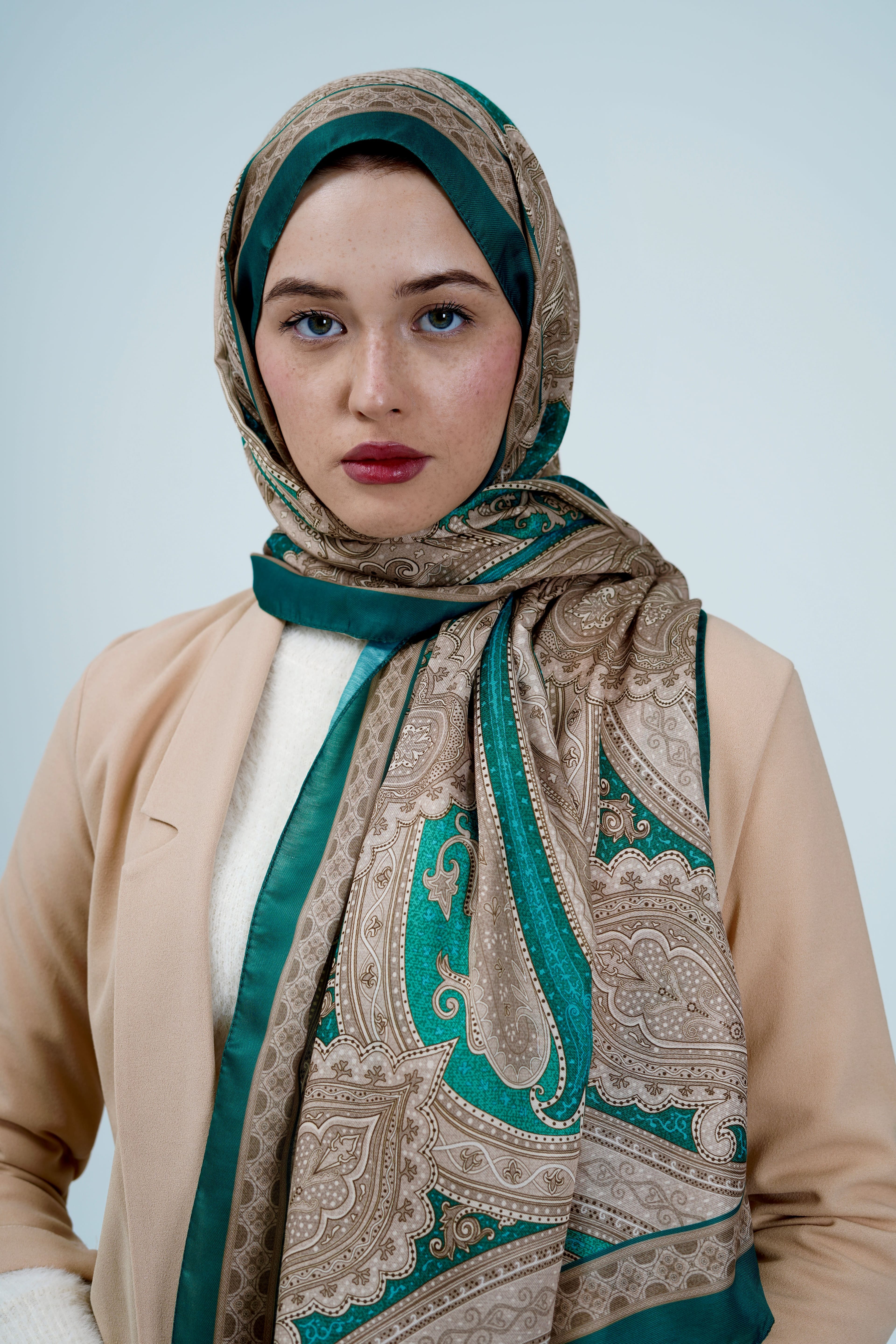 Etnik Desen Şal  - Zümrüt