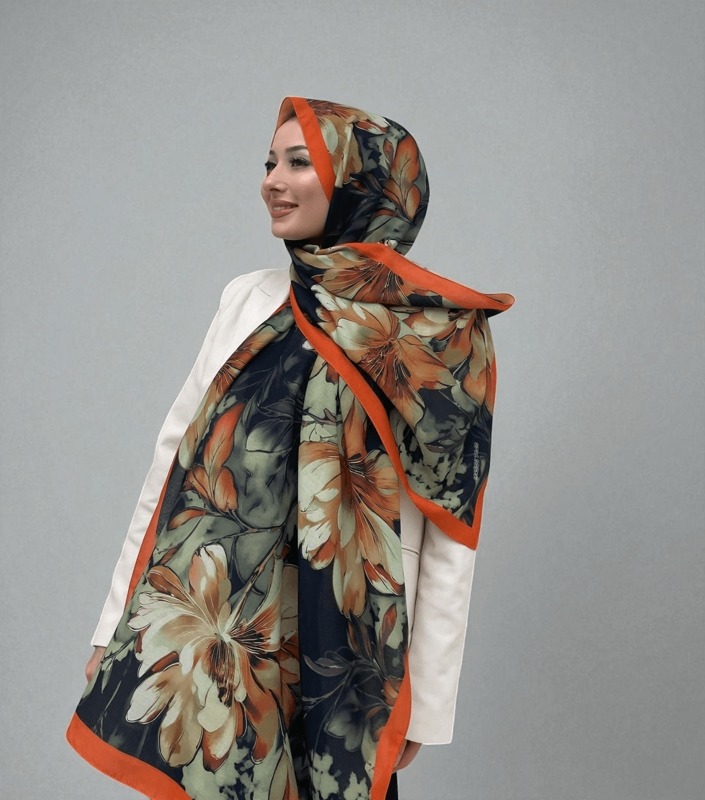 Florence Desen Soft Şal  - Portakal
