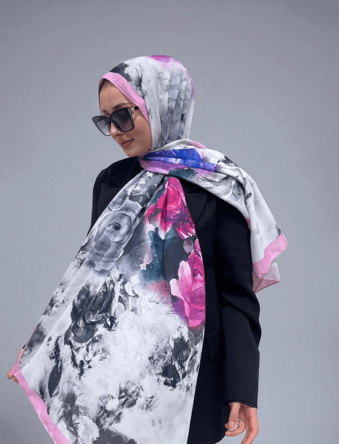 Rosina Desen Soft Şal - Gül Pembe
