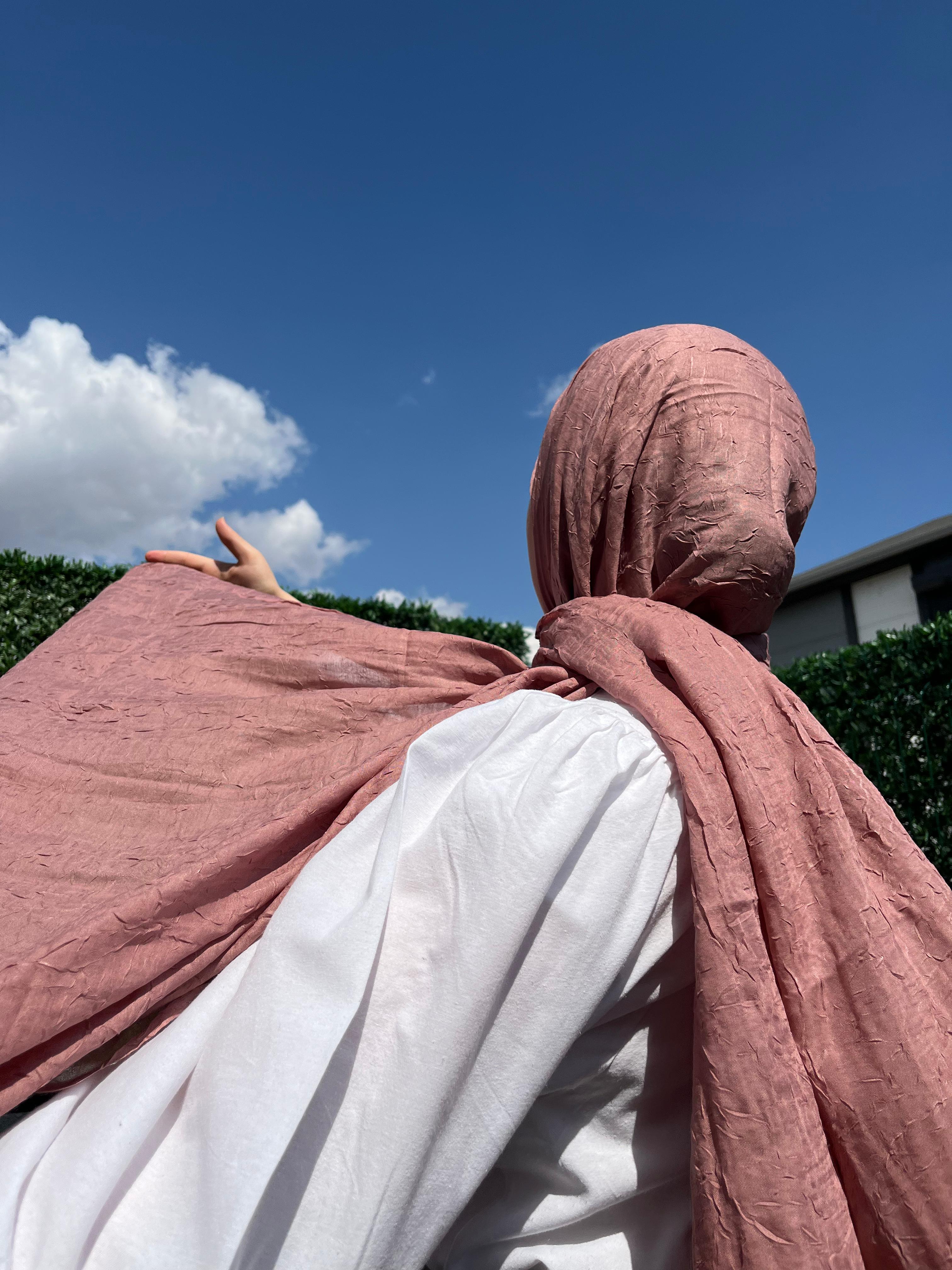 Pembe Gül Kurusu Bambu Şal