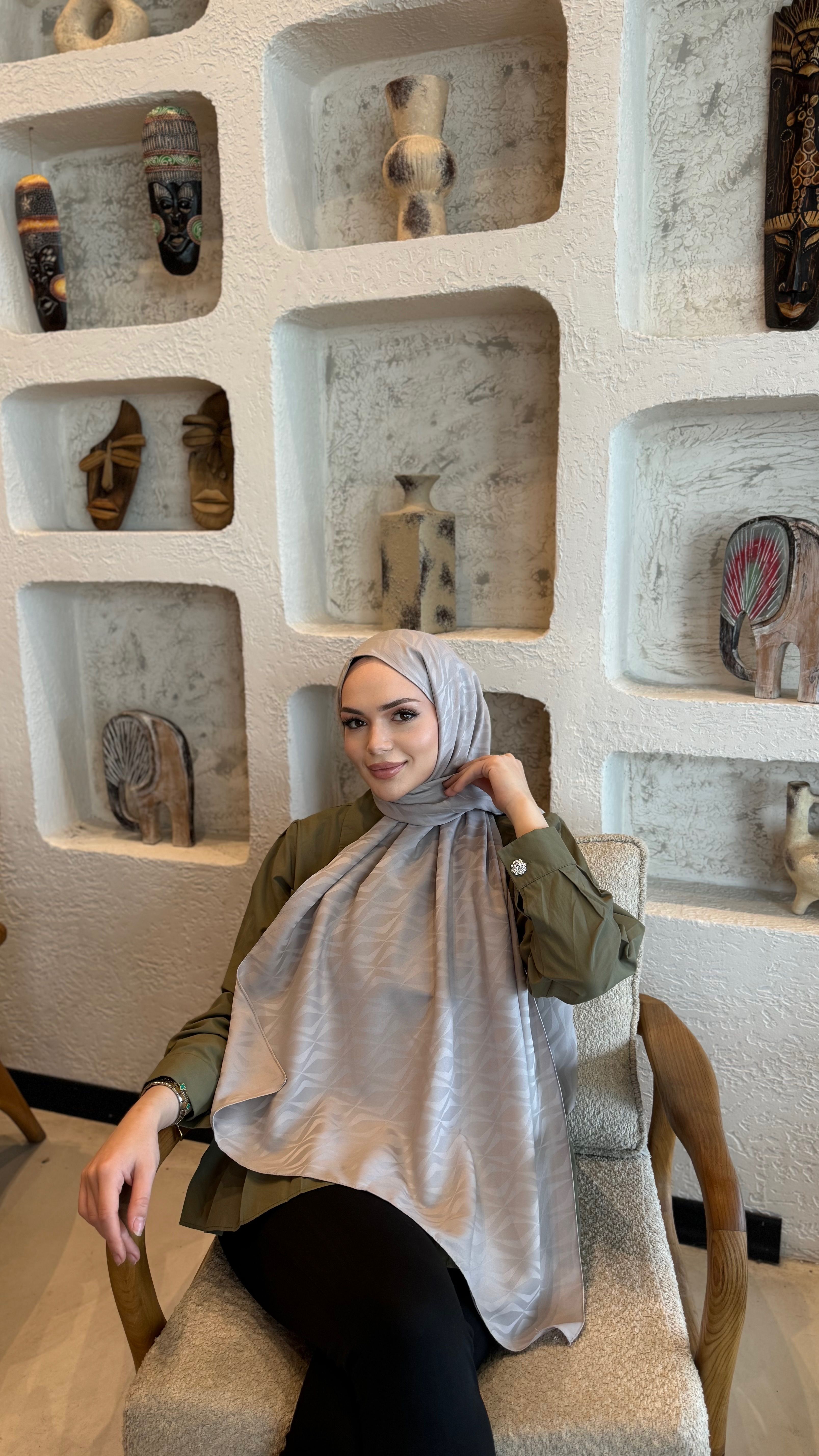 Taş Nora İpeksi İtalyan Jakar Şal