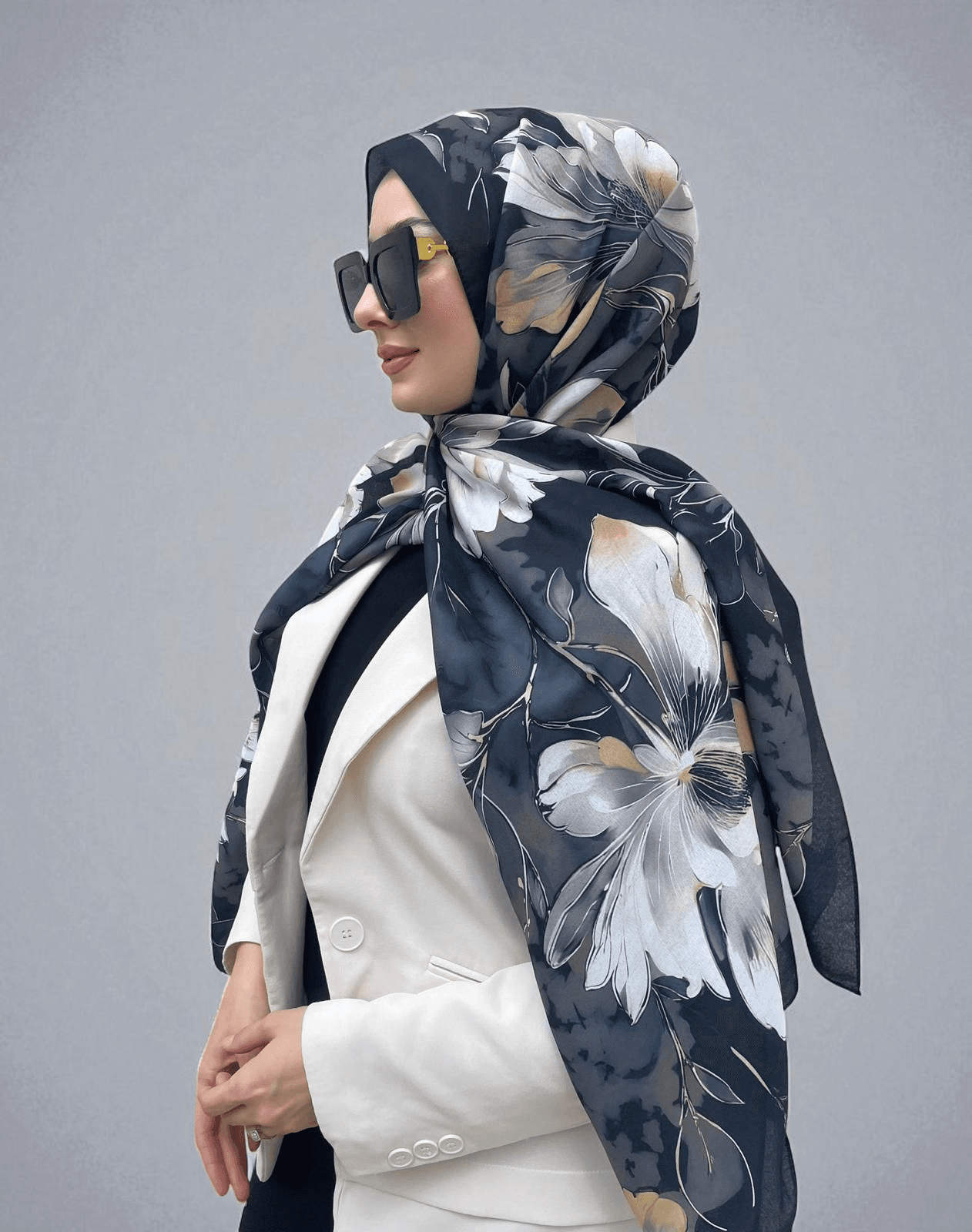 Florence Desen Soft Şal  - Siyah İnci