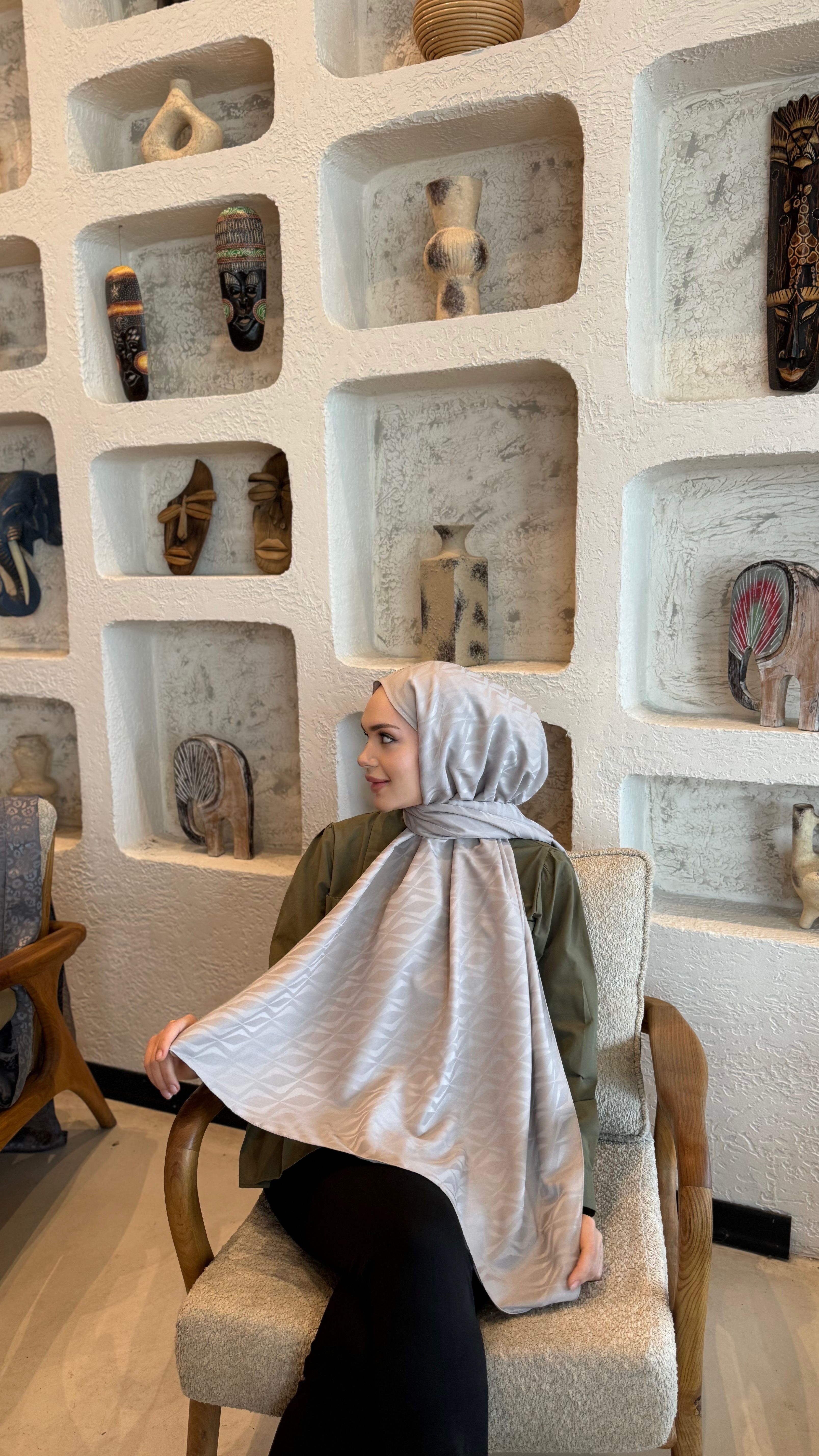 Taş Nora İpeksi İtalyan Jakar Şal