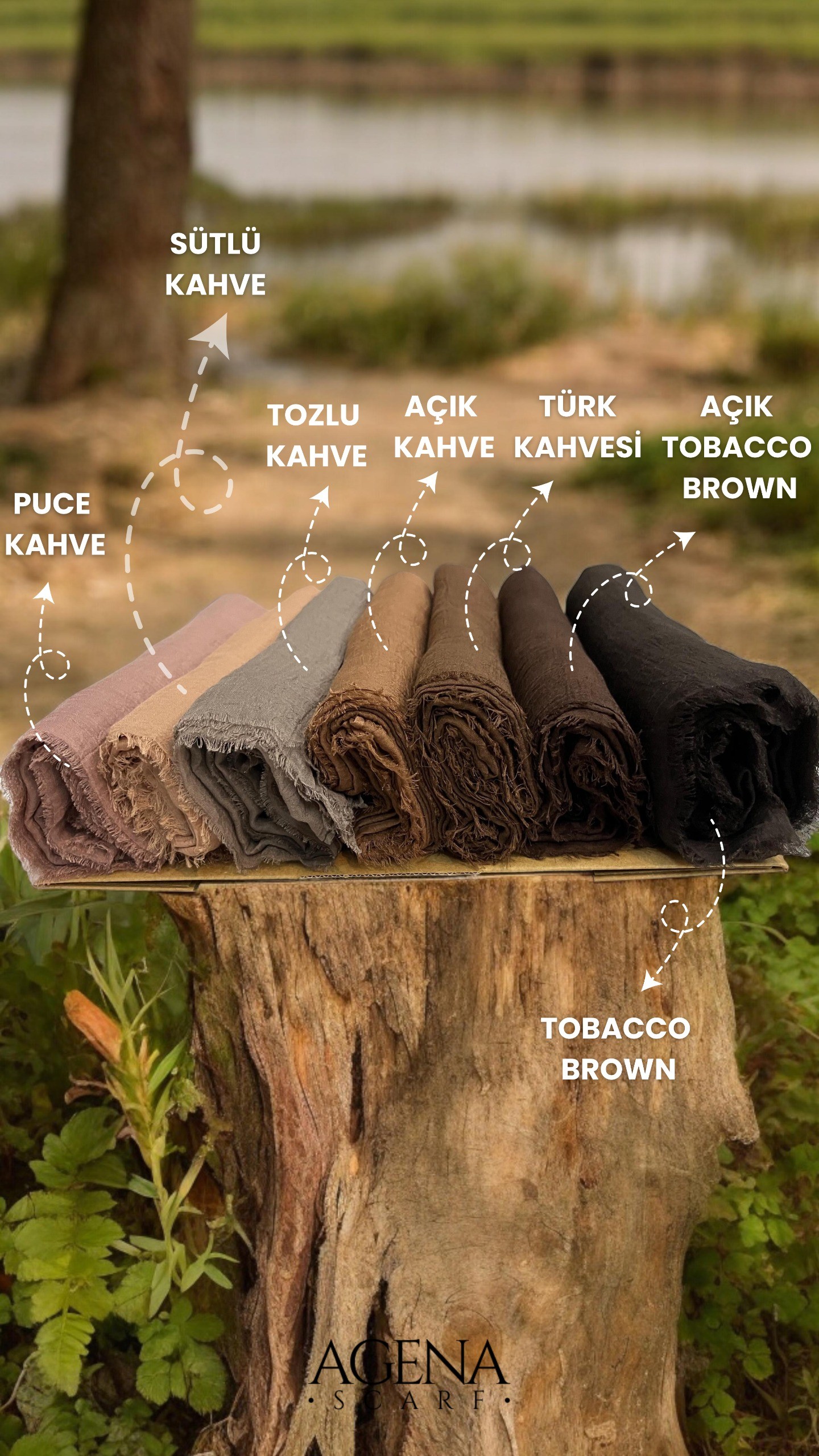 Tobacco Brown Konfor Şal