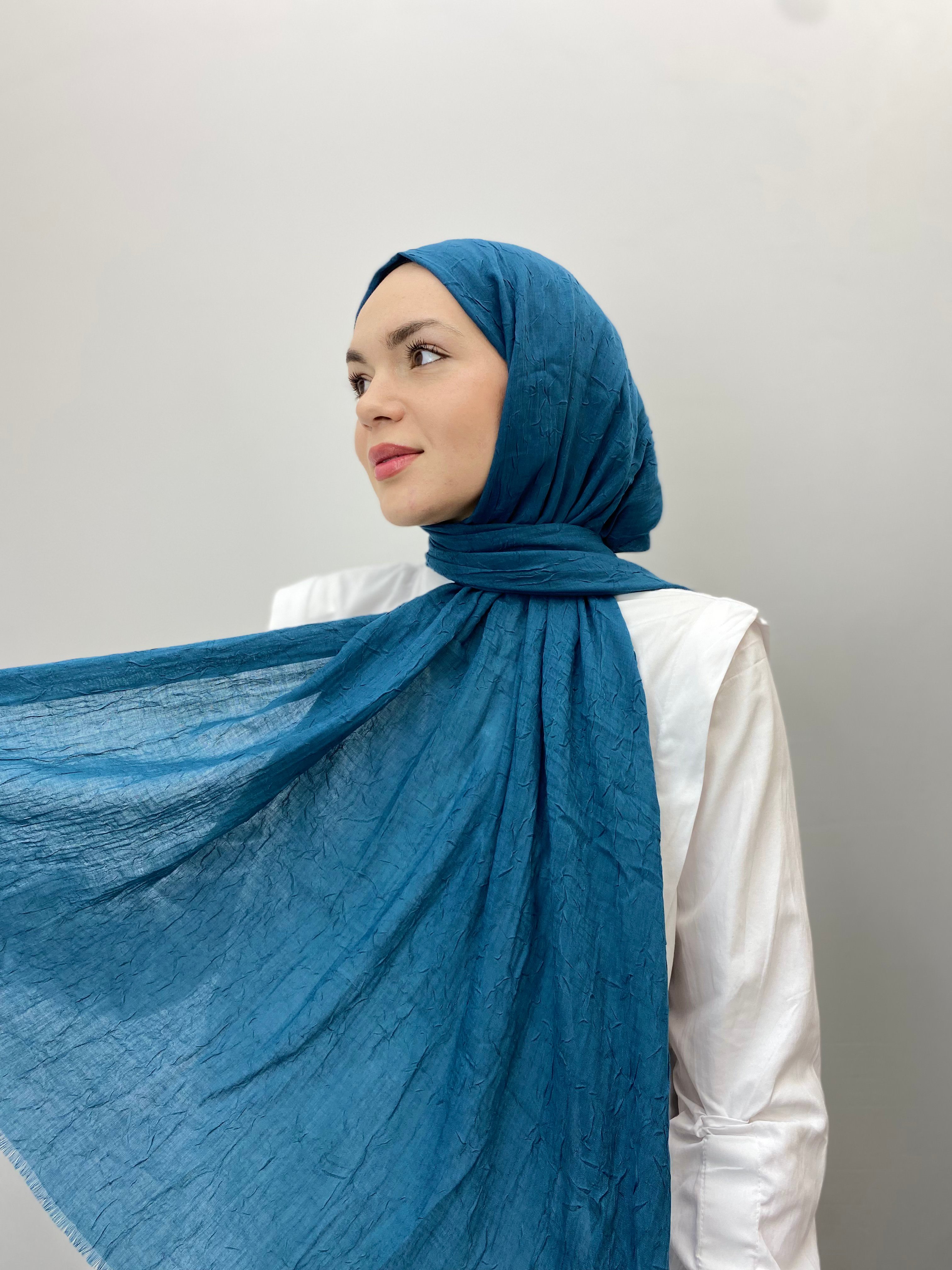 Lagün Mavisi Bambu Şal