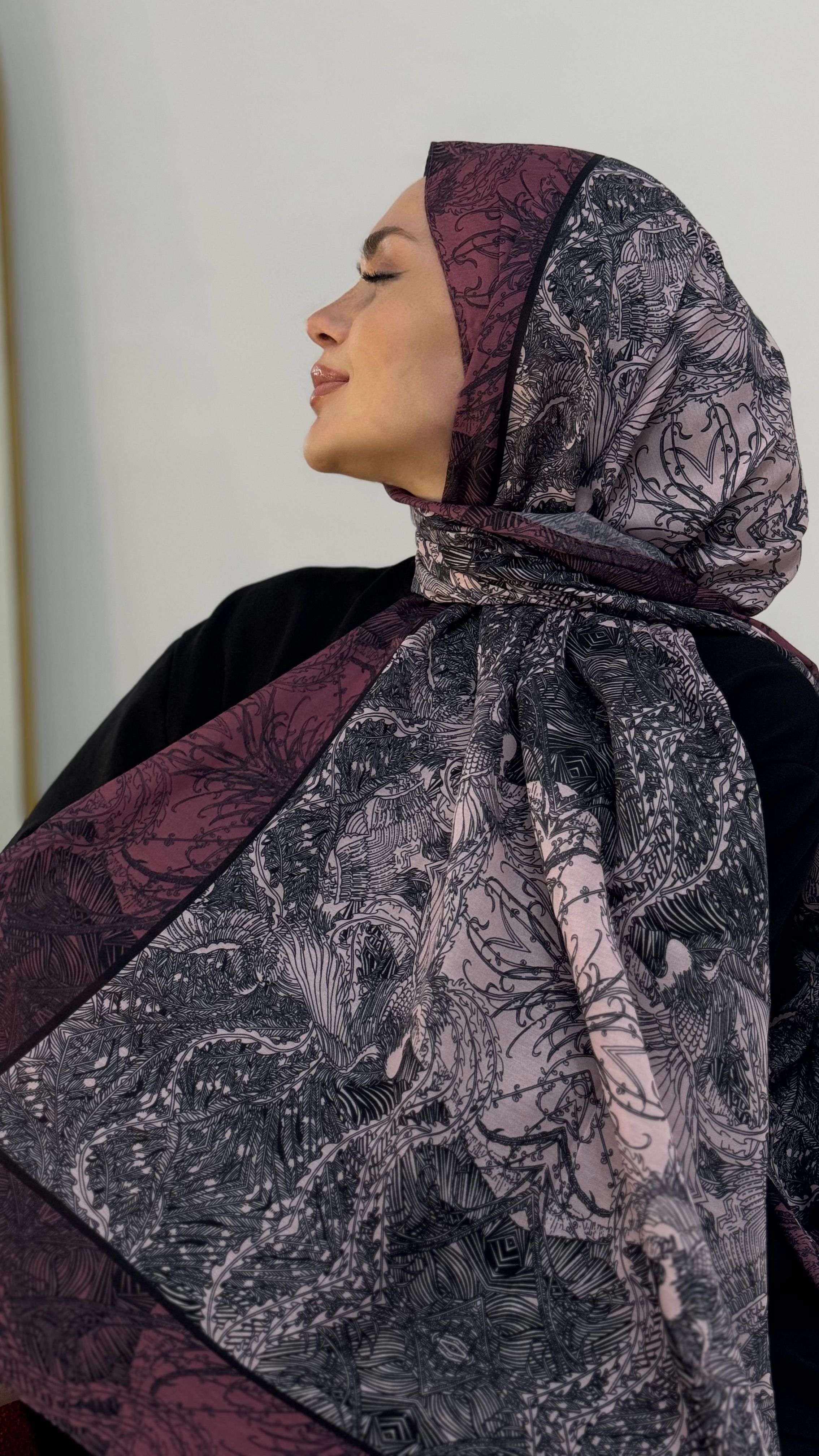 Açık Mor Terra Pamuk İpek Şal