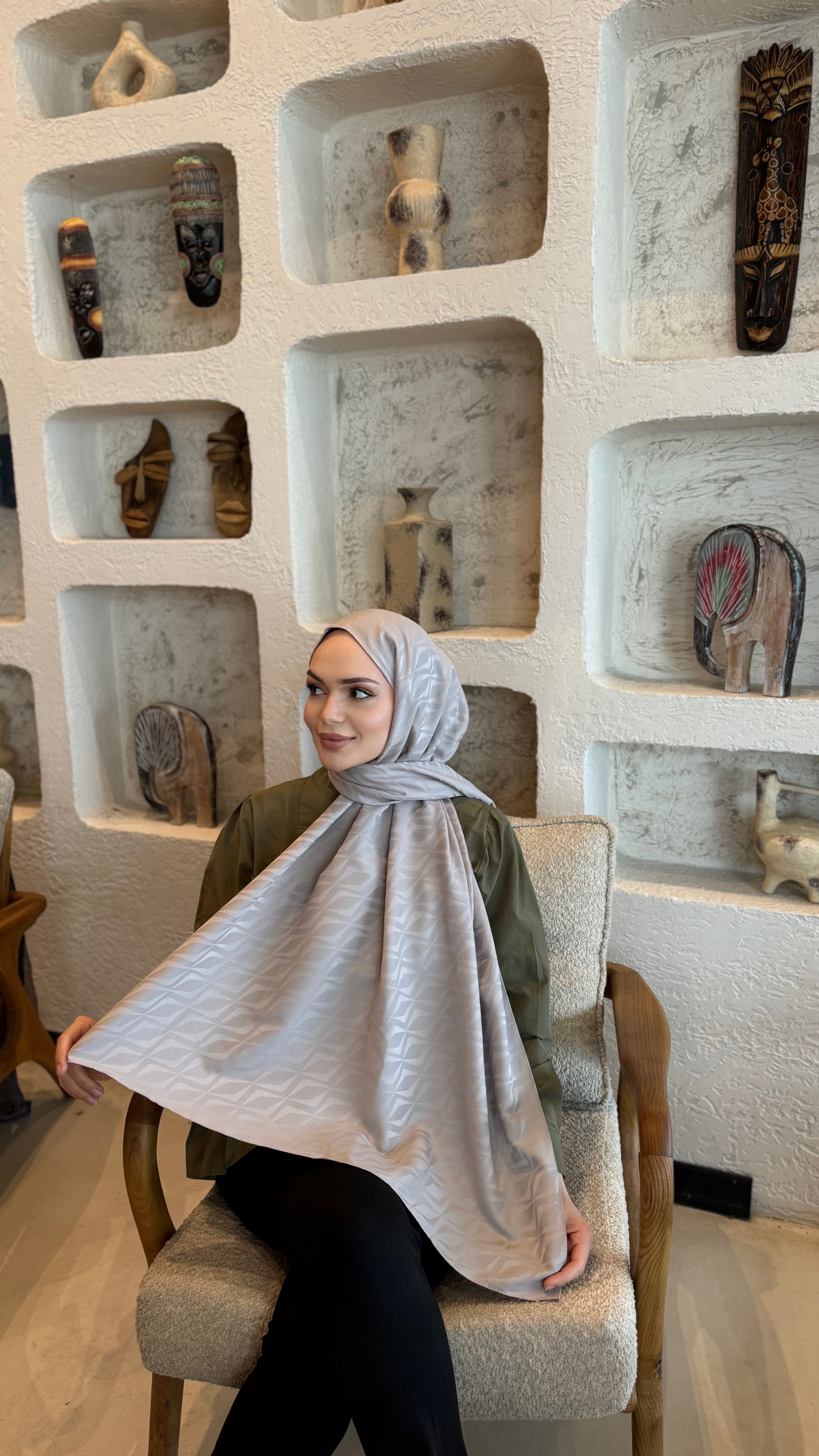 Taş Nora İpeksi İtalyan Jakar Şal