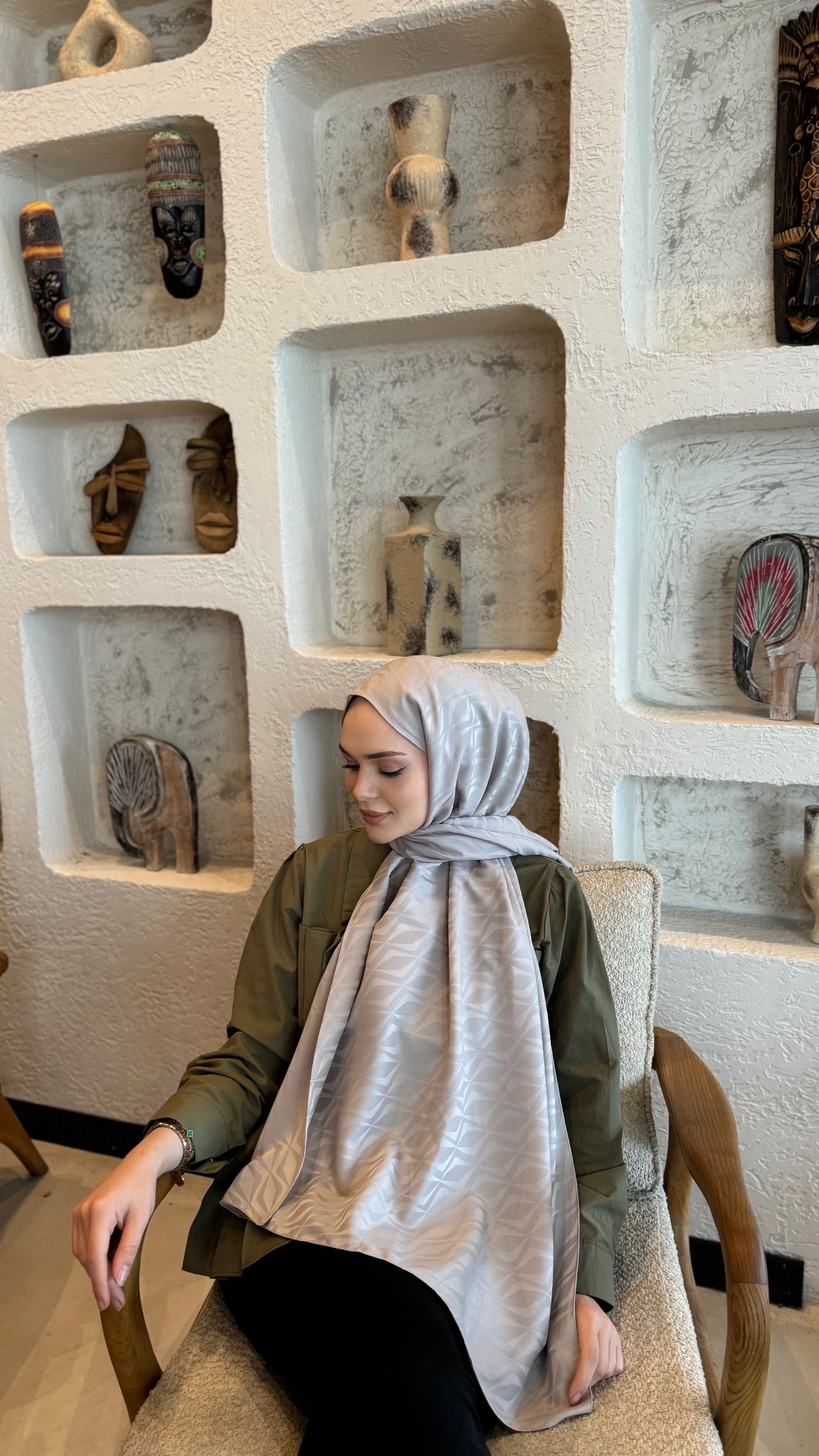 Taş Nora İpeksi İtalyan Jakar Şal