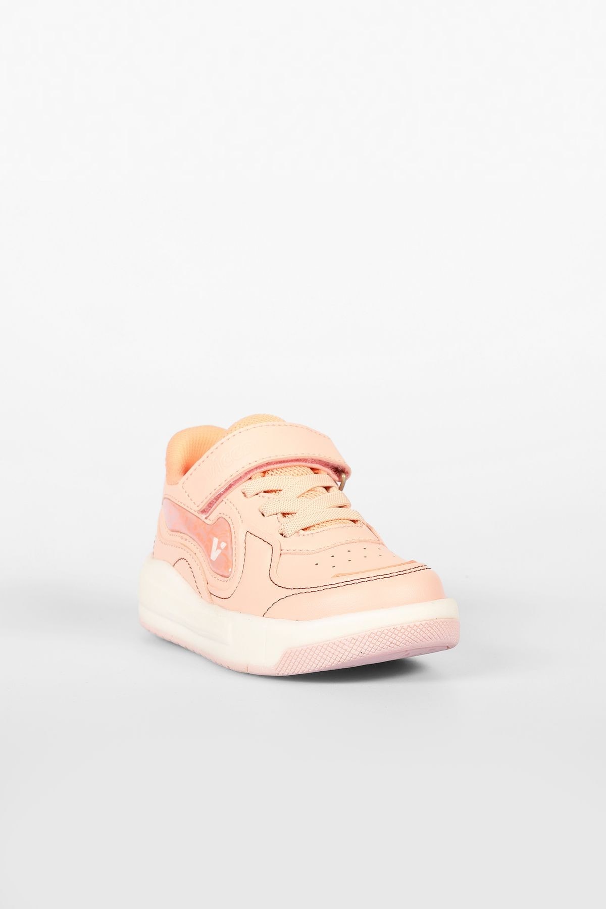 Disnew Model Işıklı Kız Bebek ve Çocuk Pudra Sneaker