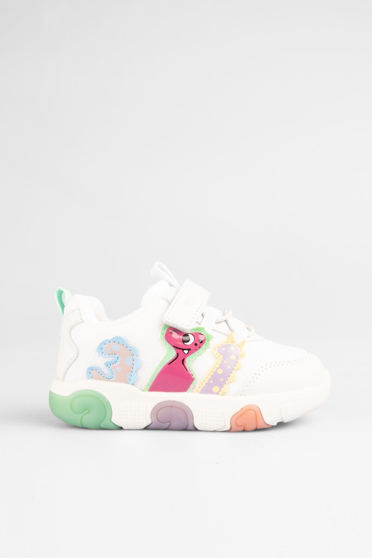 Number Işıklı Kız Okul Öncesi Beyaz/mint Yeşil Spor Ayakkabı