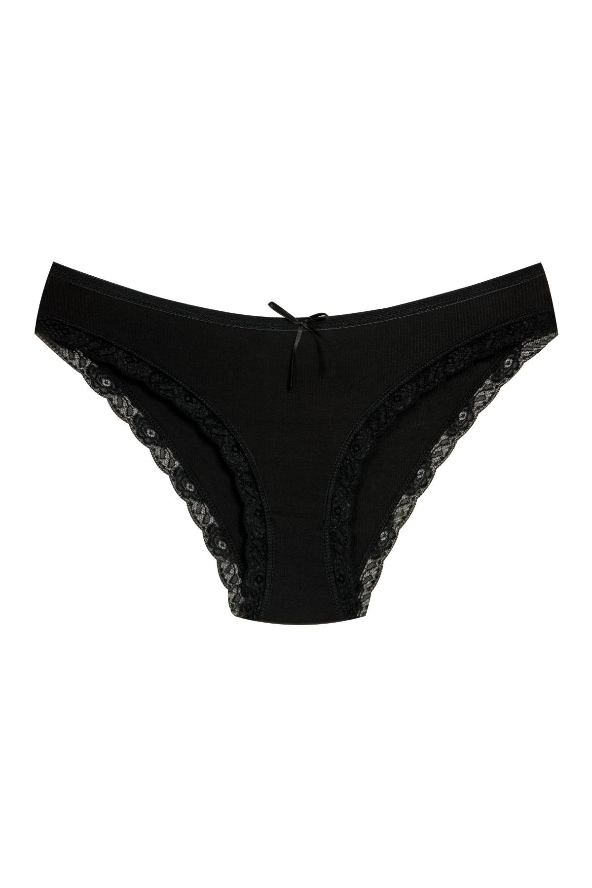 1901 Kaşkorse Dantel Paça Bikini Külot Paketi