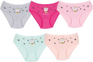 010 Kız Çoçuk Mix Color 5'li Paket Baskılı Külot