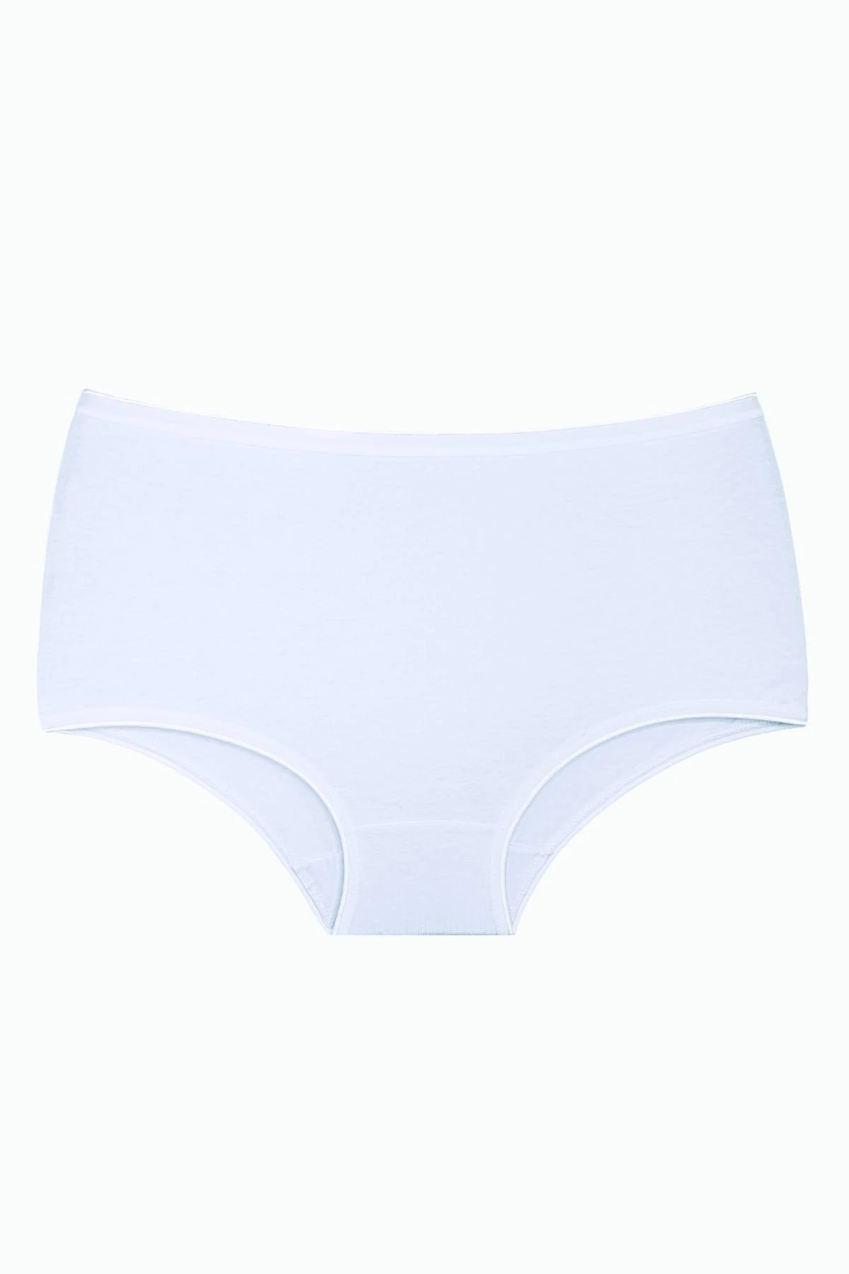 1018 Kadın Klasik Kesim Pamuklu Düz Bato Külot 3'lü Paket