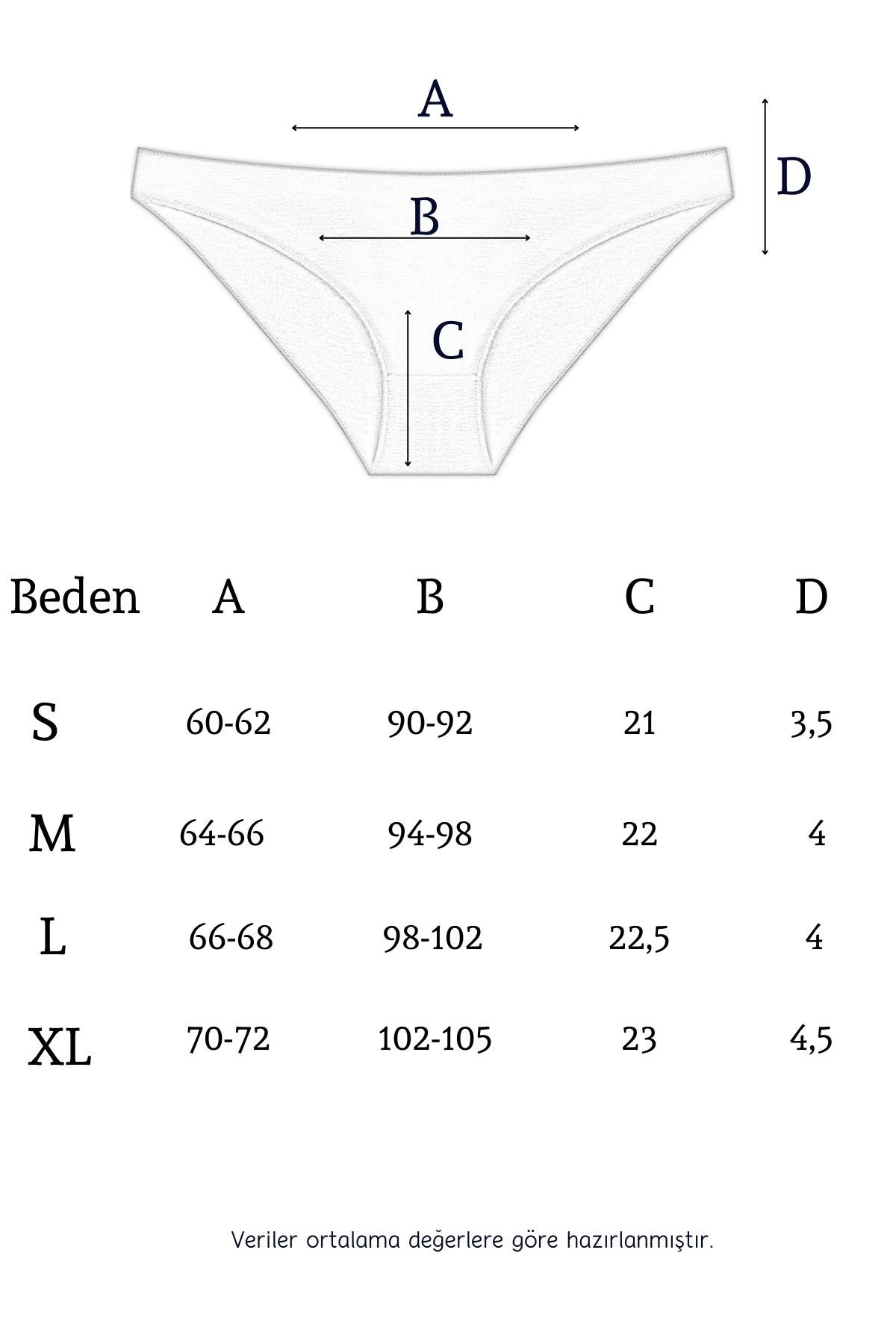 10010 Slip 3'lü Bikini Külot Paketi