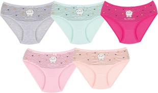 010 Kız Çoçuk Mix Color 5'li Paket Baskılı Külot