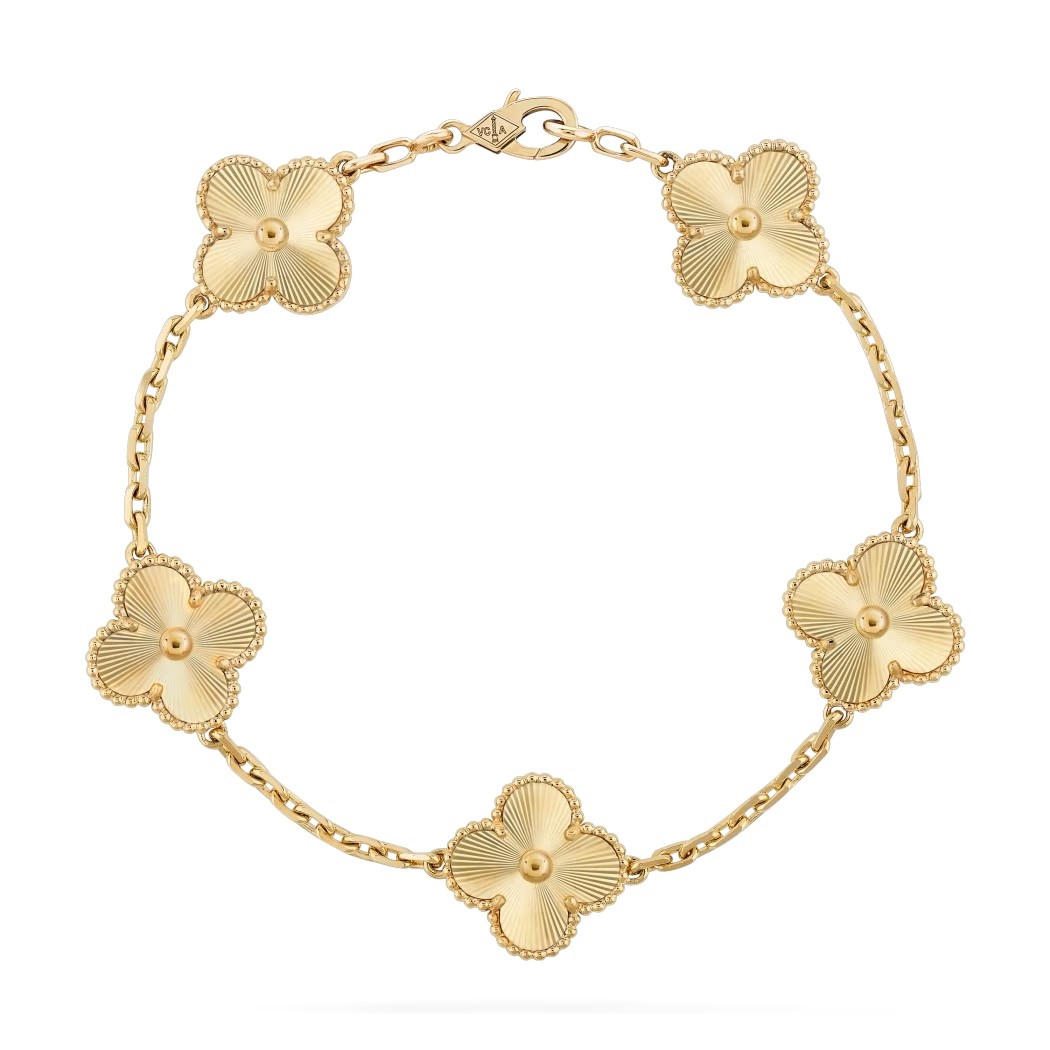 Van Cleef Parlak 5 Motif Bileklik (İthal)