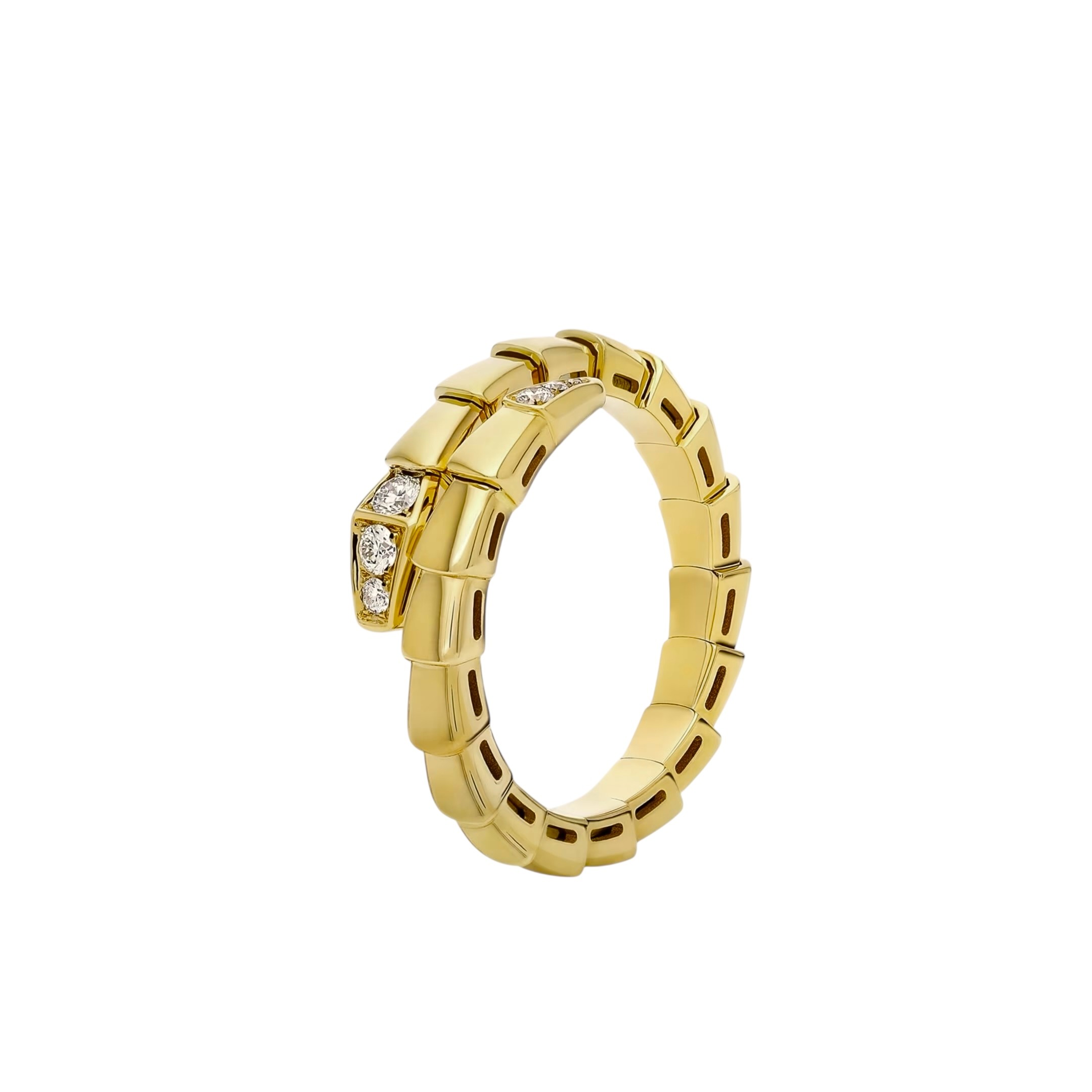 Bulgari Serpenti Vaper Tek Sıra Yüzük  - Altın
