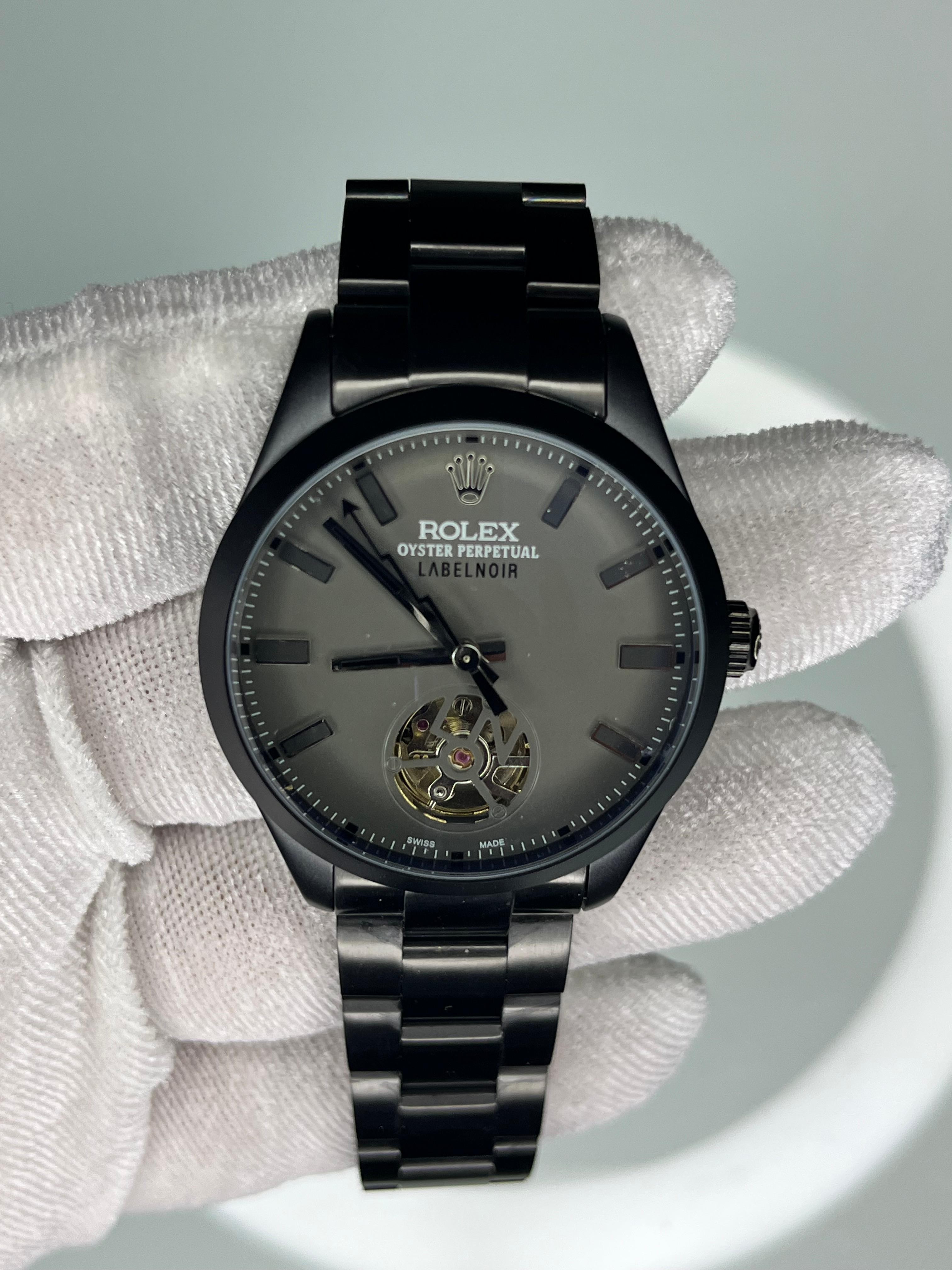 Rolex LABELNOIR Mat Siyah Erkek Kol Saati