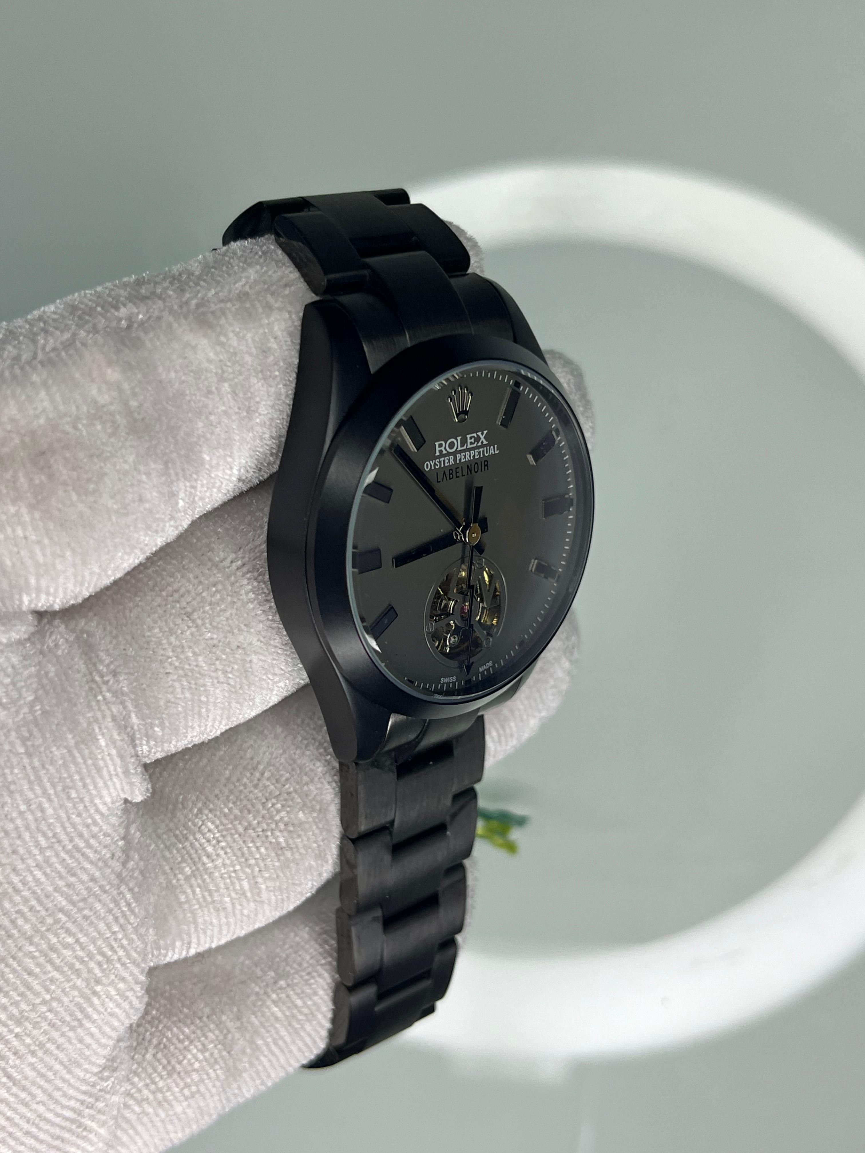 Rolex LABELNOIR Mat Siyah Erkek Kol Saati