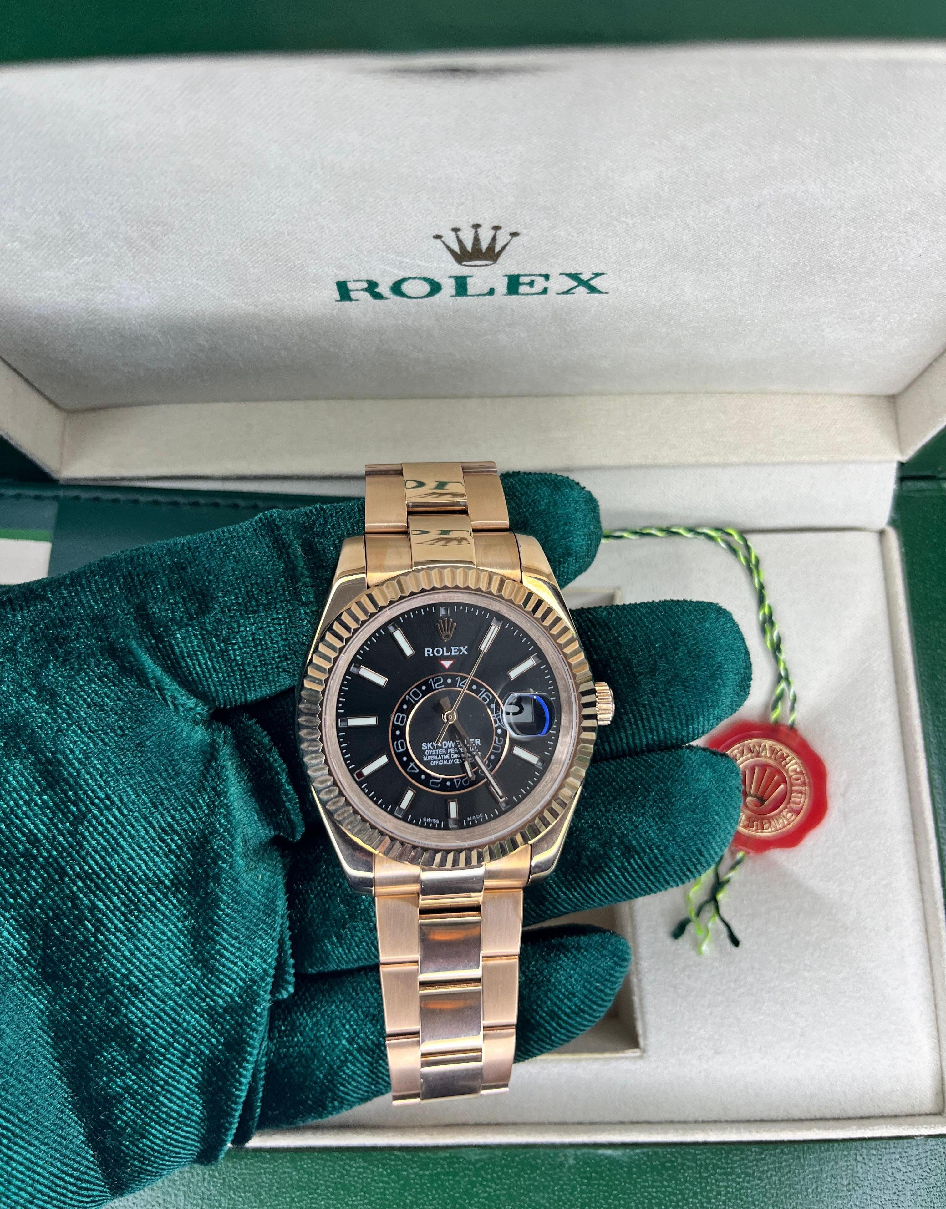 Rolex Sky-Dweller Roze Golde Erkek Kol Saati